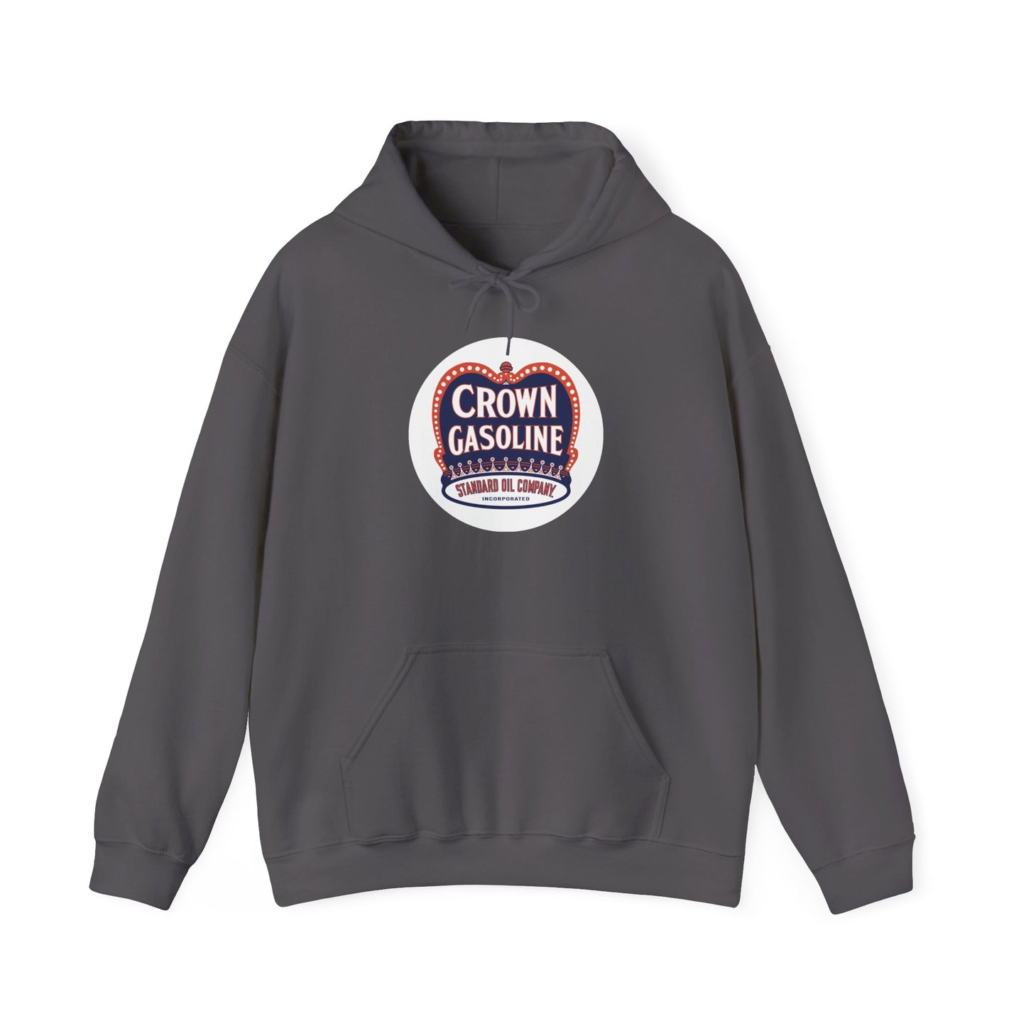 Crown Gasoline Vintage Logo Hoodie – Retro Gas Station Graphic Sweatshirt