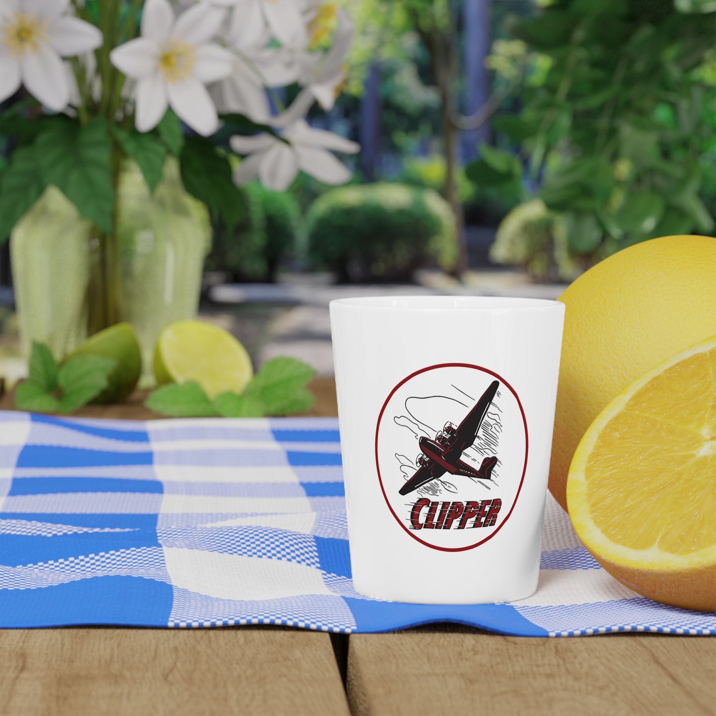 Clipper Petroleum Shot Glass — Vintage Petroliana Gift | The Faded Label Co.