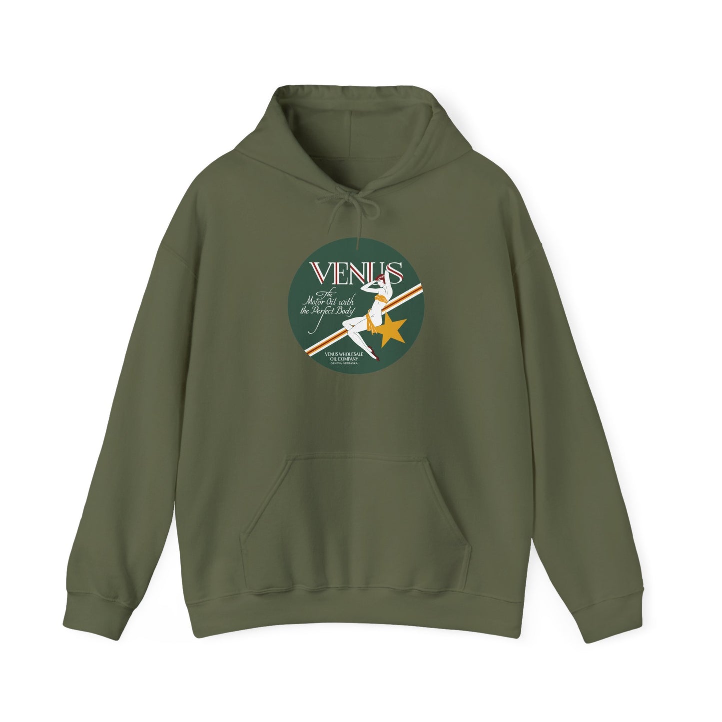 Venus Retro Rocket Hoodie — Vintage Space Pinup Graphic Sweatshirt