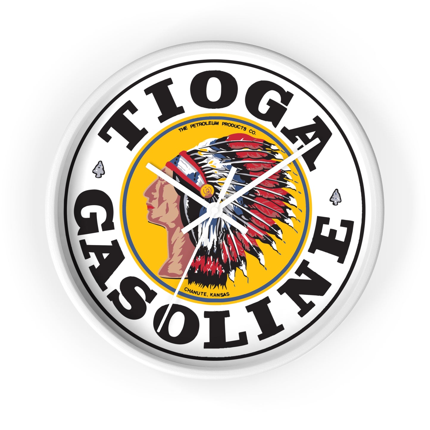 Tioga Gasoline Wall Clock — Vintage Petroliana Gift | The Faded Label Co.