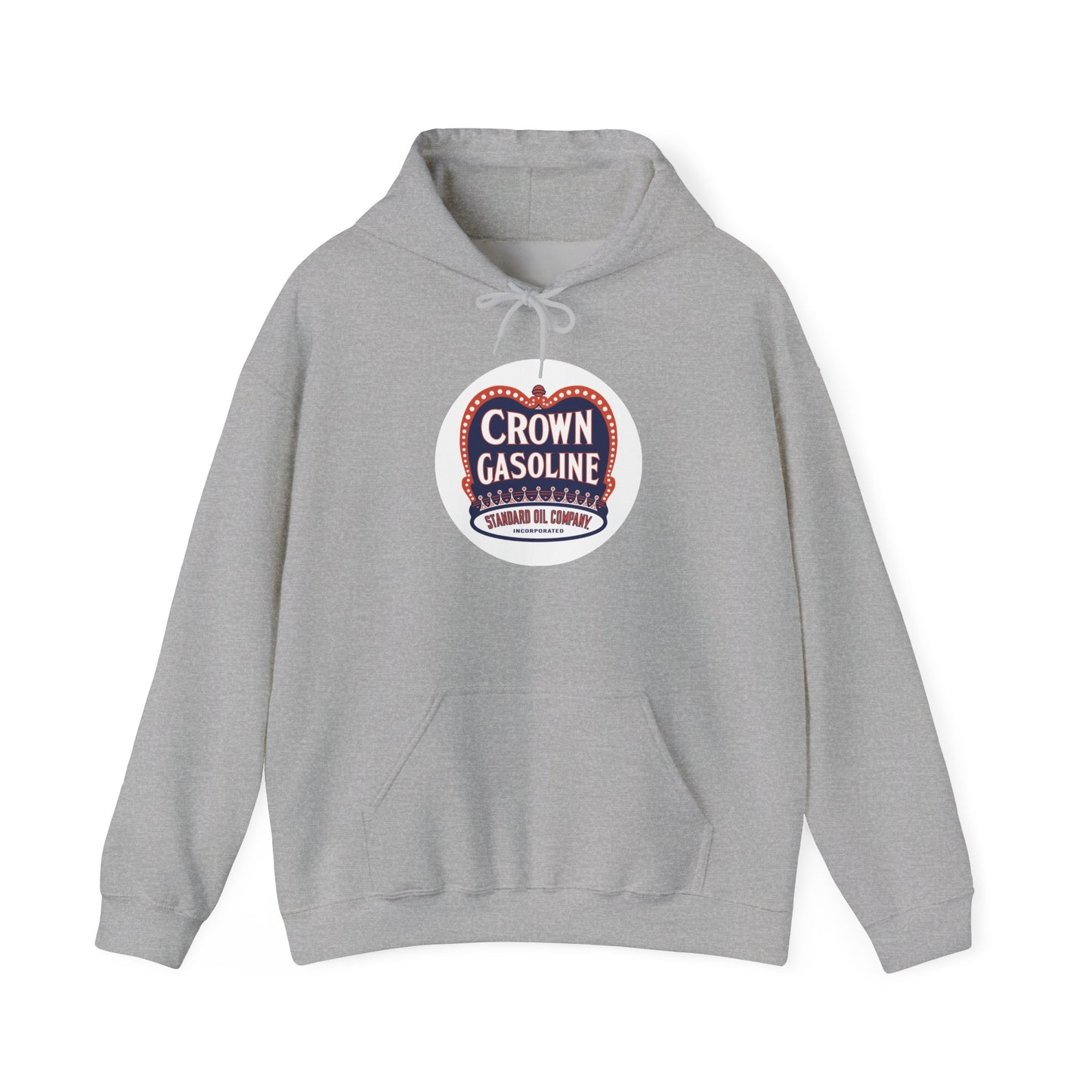 Crown Gasoline Vintage Logo Hoodie – Retro Gas Station Graphic Sweatshirt