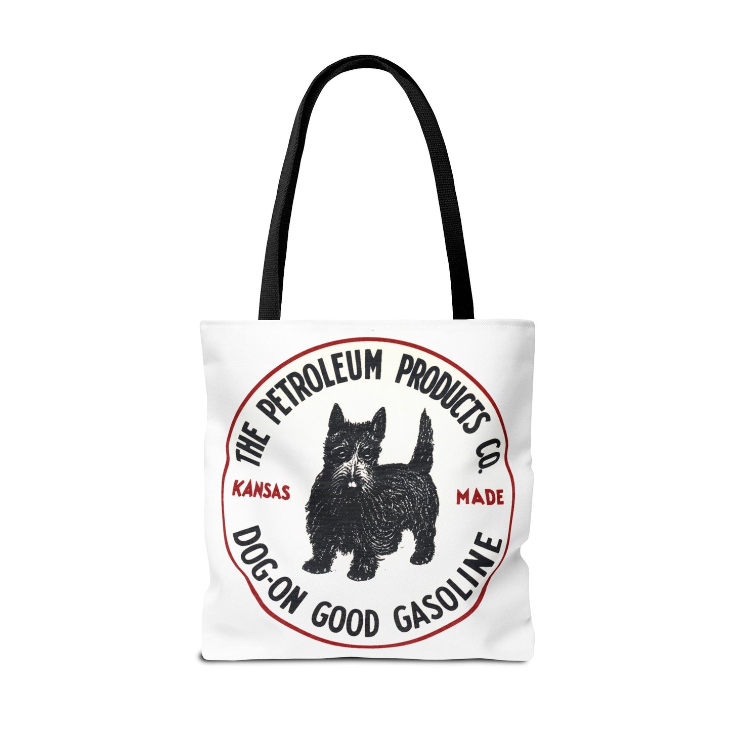 Dog-On Good Gasoline polyester tote bag navy — vintage petroliana gift — The Faded Label Co.