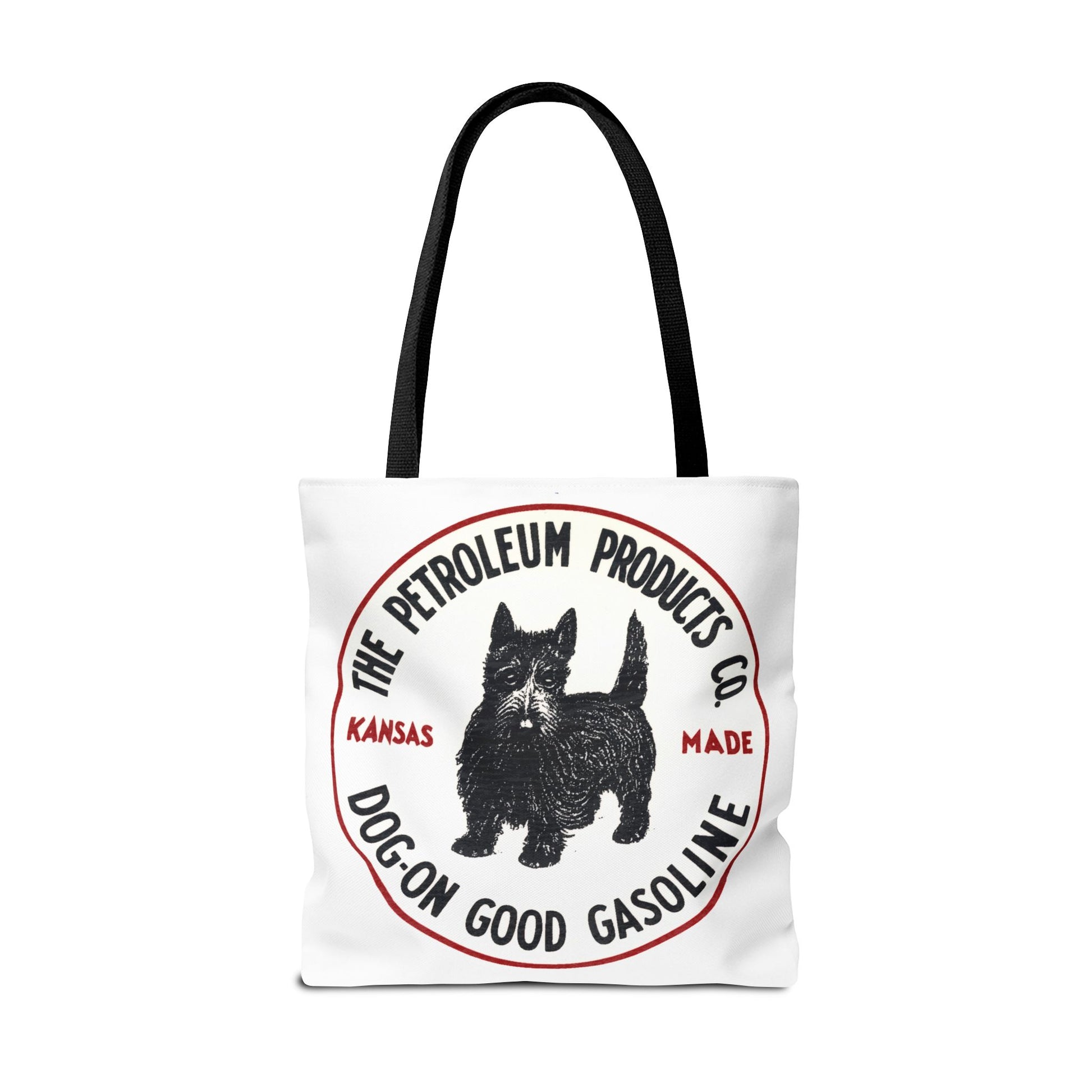 Dog-On Good Gasoline polyester tote bag navy — vintage petroliana gift — The Faded Label Co.