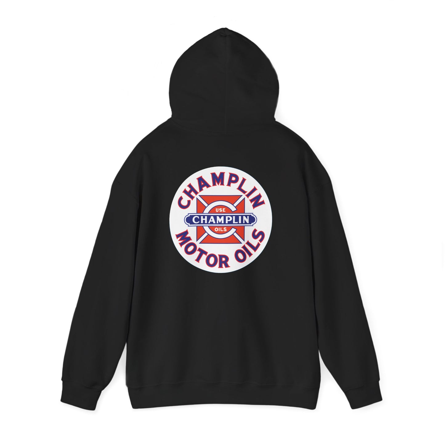 Champlin Motor Oils Hoodie — Vintage Gasoline Logo Pullover