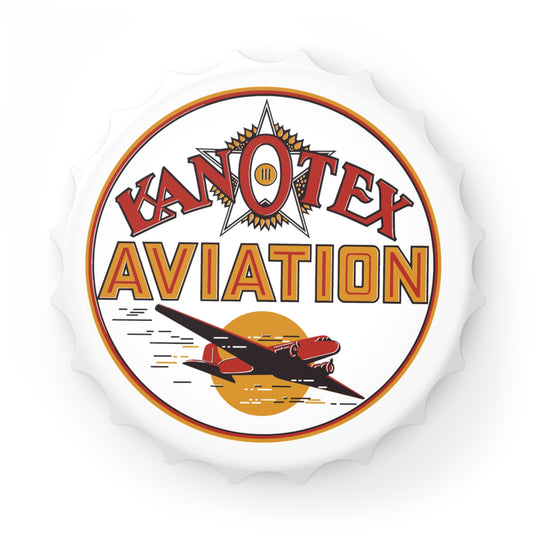 Kanotex Aviation bottle opener — vintage petroliana gift — The Faded Label Co.