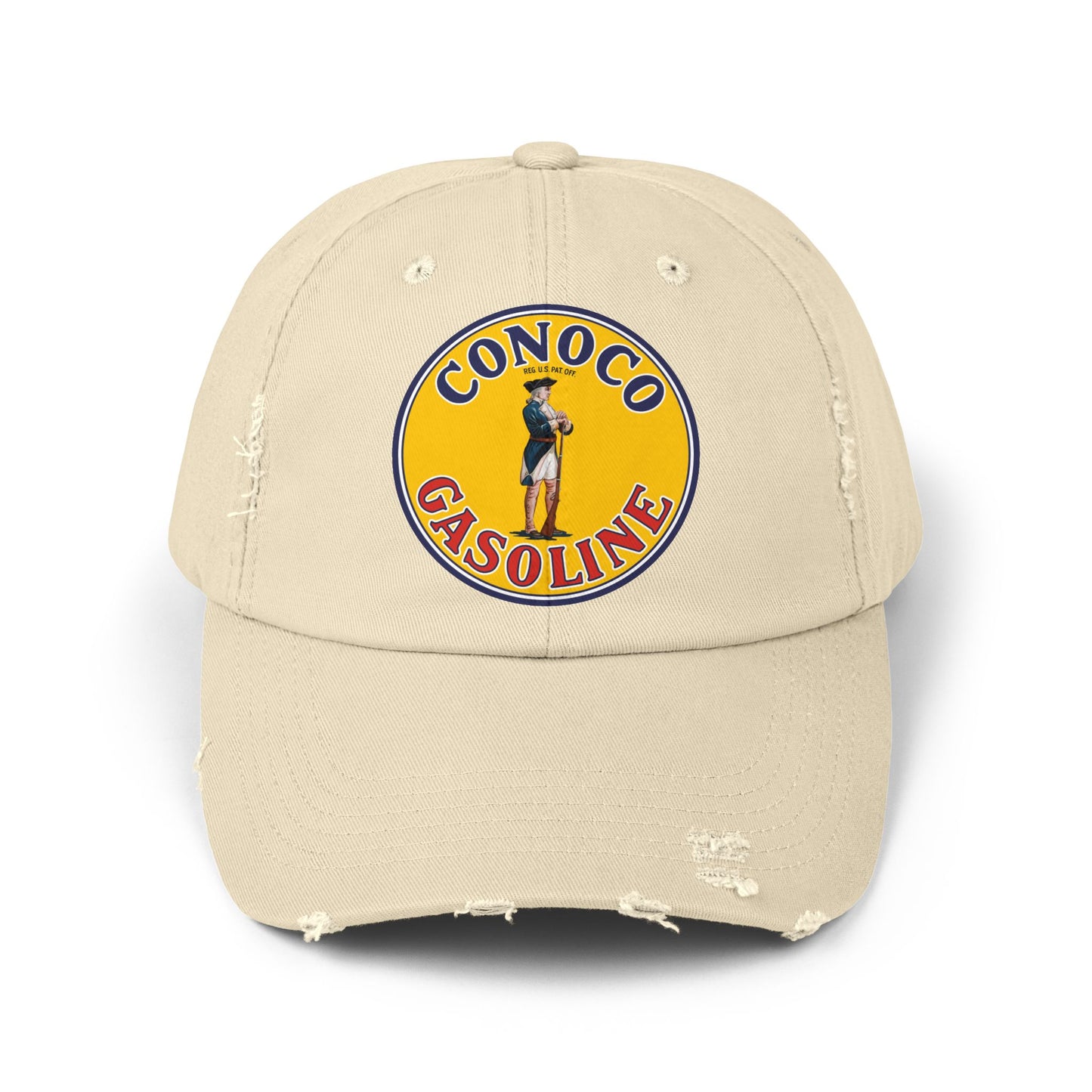 Conoco Minute Man Distressed Cap — Vintage Petroliana Hat | The Faded Label Co.