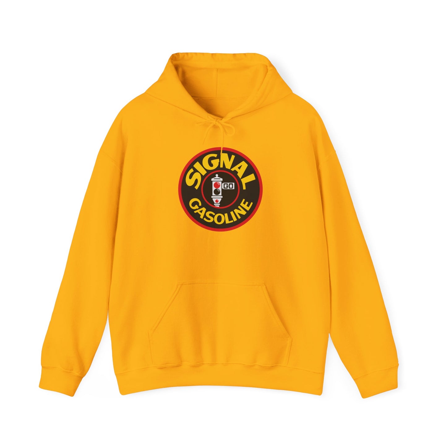 Signal Gasoline Hoodie — Vintage Traffic Signal Petroliana | The Faded Label Co.