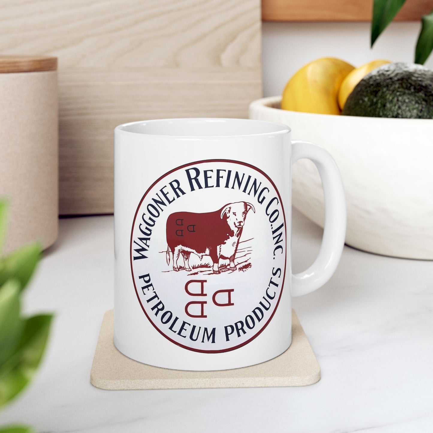 Waggoner Refining Co. Ceramic Mug — Vintage Texas Petroliana Gift | The Faded Label Co.
