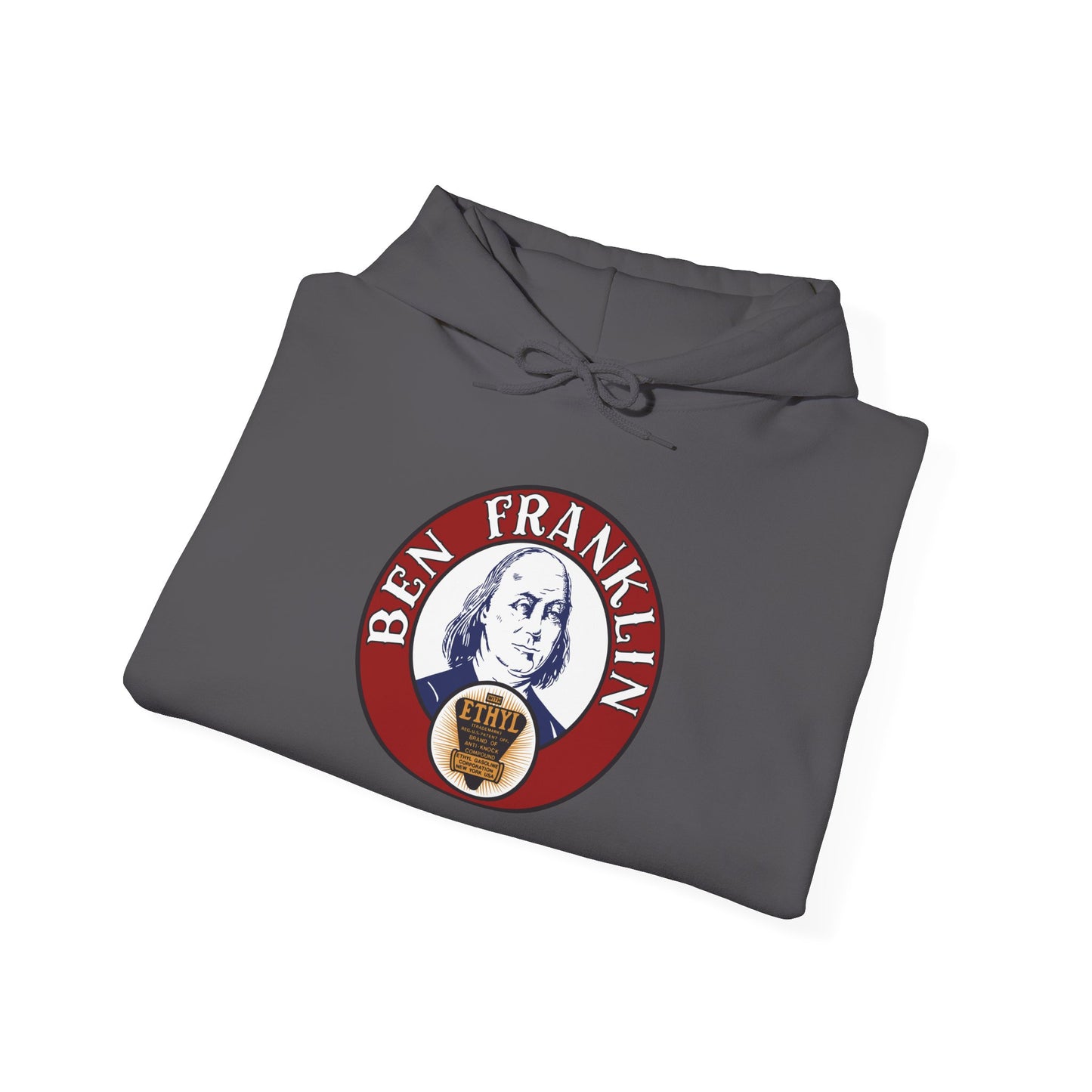 Ben Franklin ethyl Hoodie — Vintage Patriotic Americana Pullover