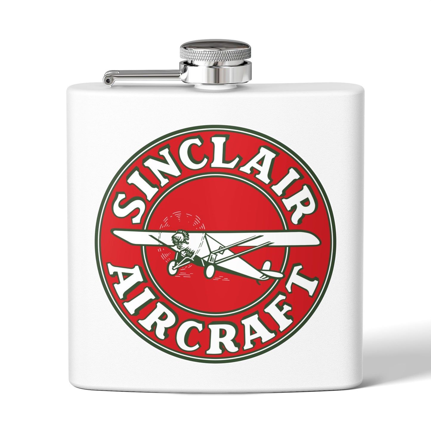 Sinclair Aircraft flask green — vintage petroliana gift — The Faded Label Co.