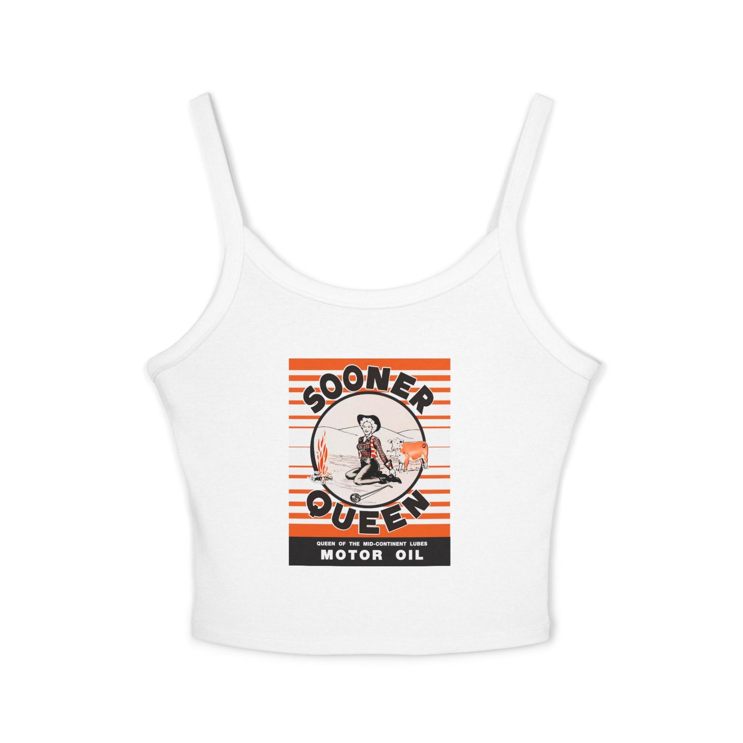 Sooner Queen Motor Oil Retro Crop Tank