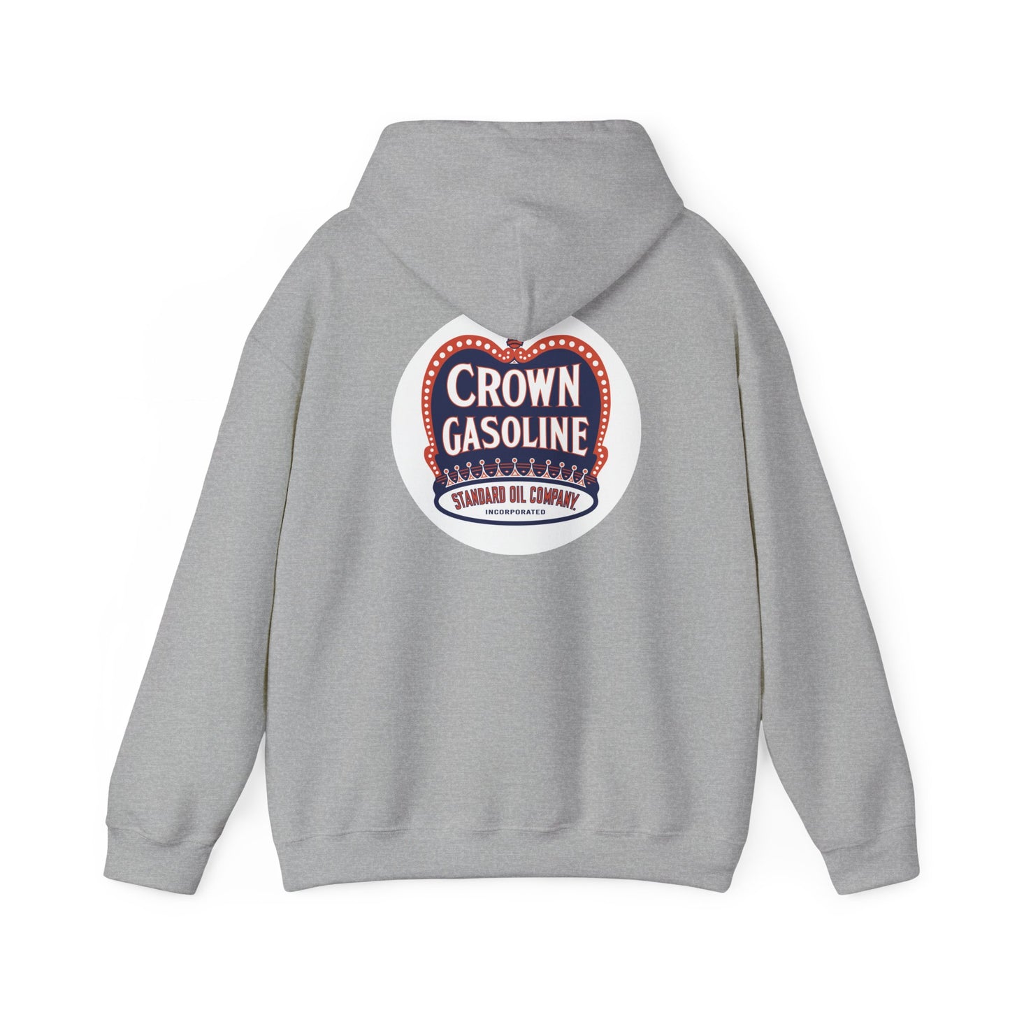 Crown Gasoline Vintage Logo Hoodie – Retro Gas Station Graphic Sweatshirt