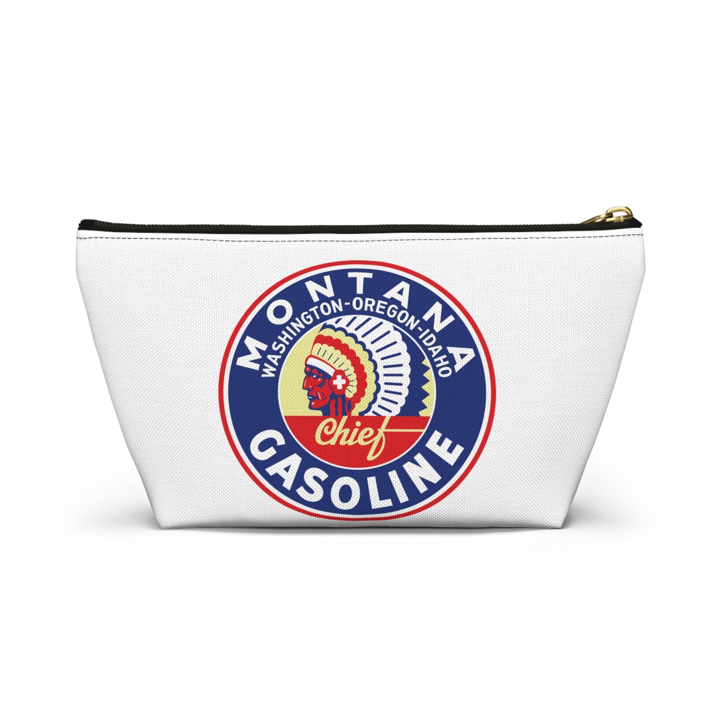 Montana Chief Gasoline Accessory Pouch — Vintage Inland Empire Petroliana Gift | The Faded Label Co.