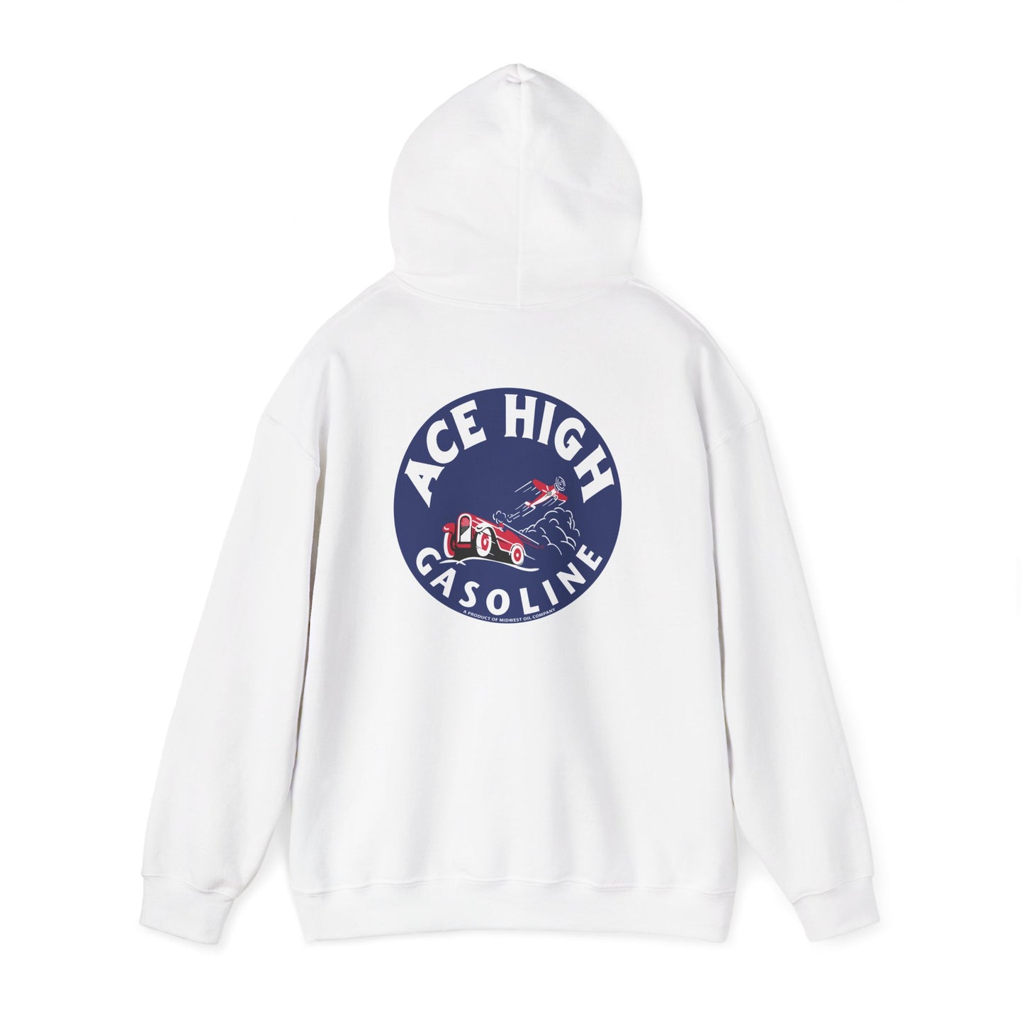 Ace High Gasoline Hoodie — Vintage Racing Logo Pullover