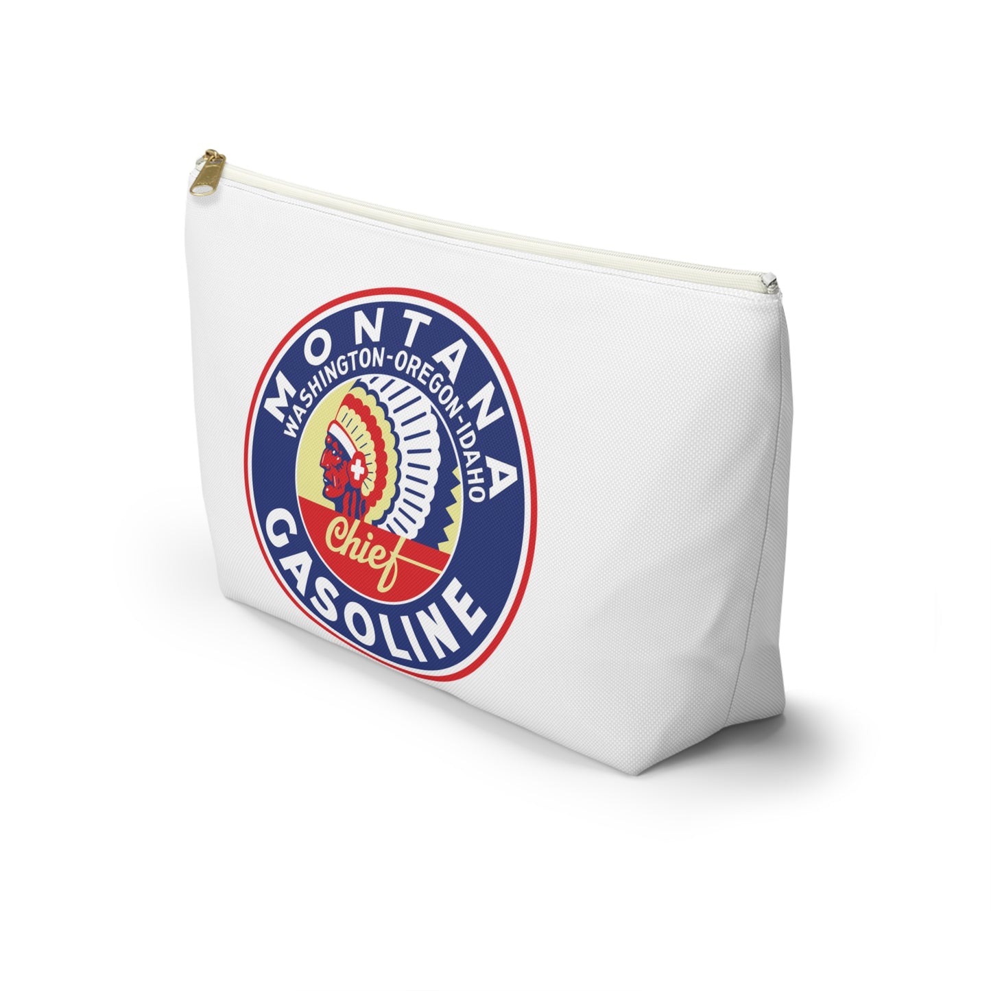Montana Chief Gasoline Accessory Pouch — Vintage Inland Empire Petroliana Gift | The Faded Label Co.