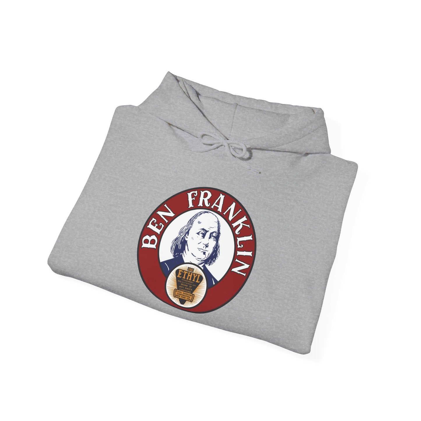 Ben Franklin ethyl Hoodie — Vintage Patriotic Americana Pullover