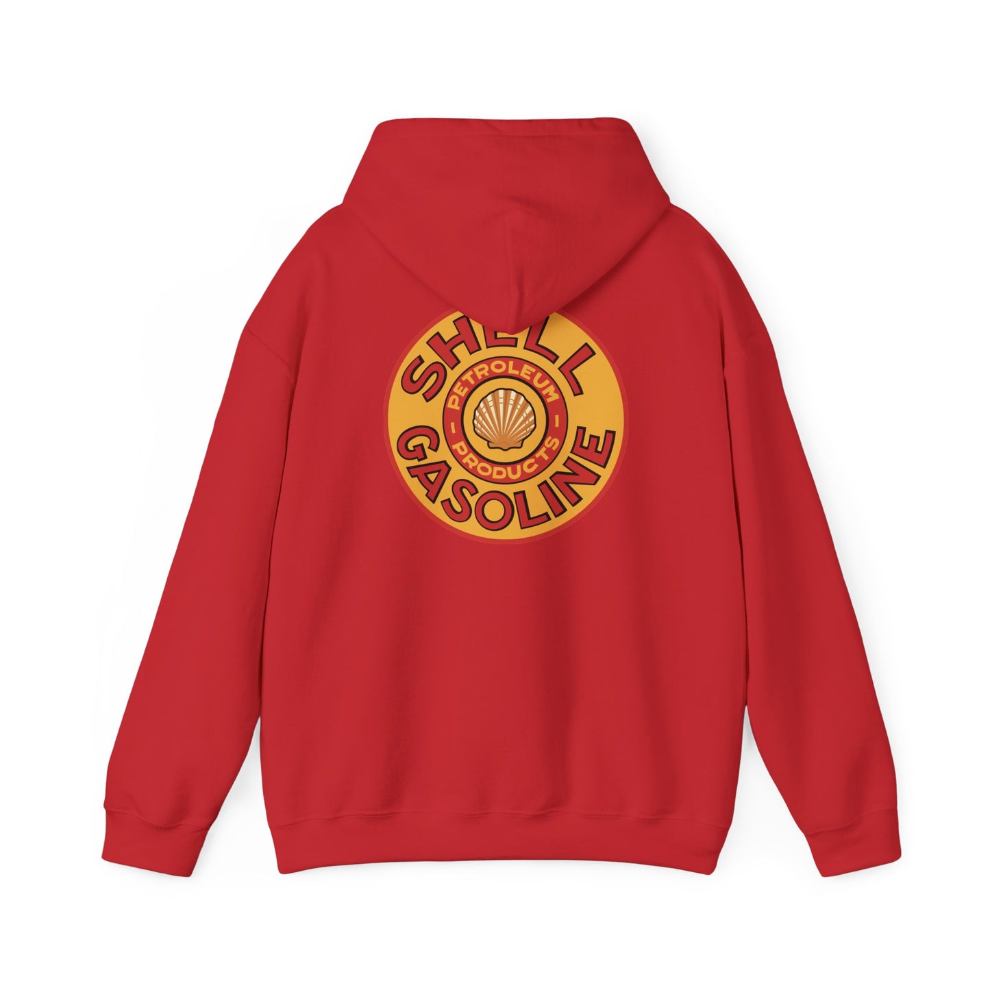 Shell Gasoline Logo Hoodie — Vintage Retro Petrol Badge Pullover