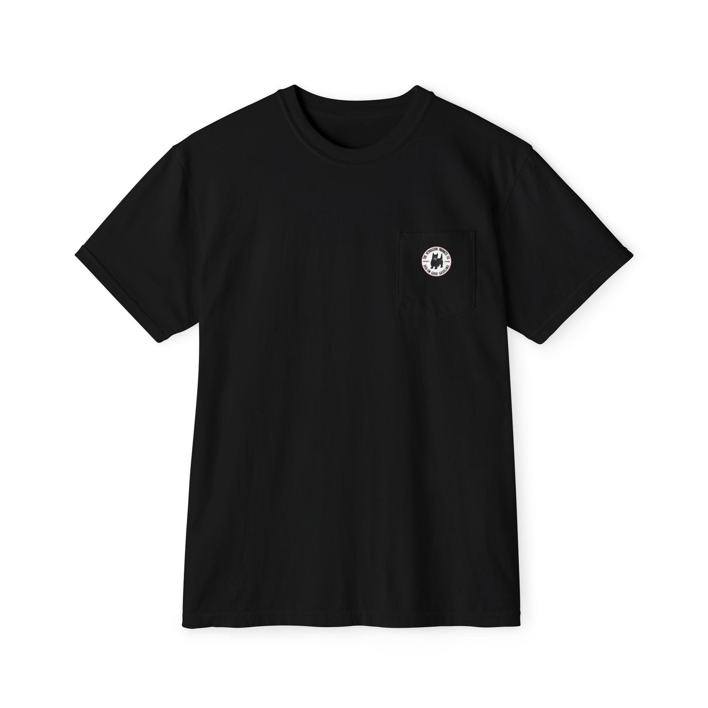 Dog-On Good Gasoline pocket tee navy — vintage Kansas petroliana shirt — The Faded Label Co.