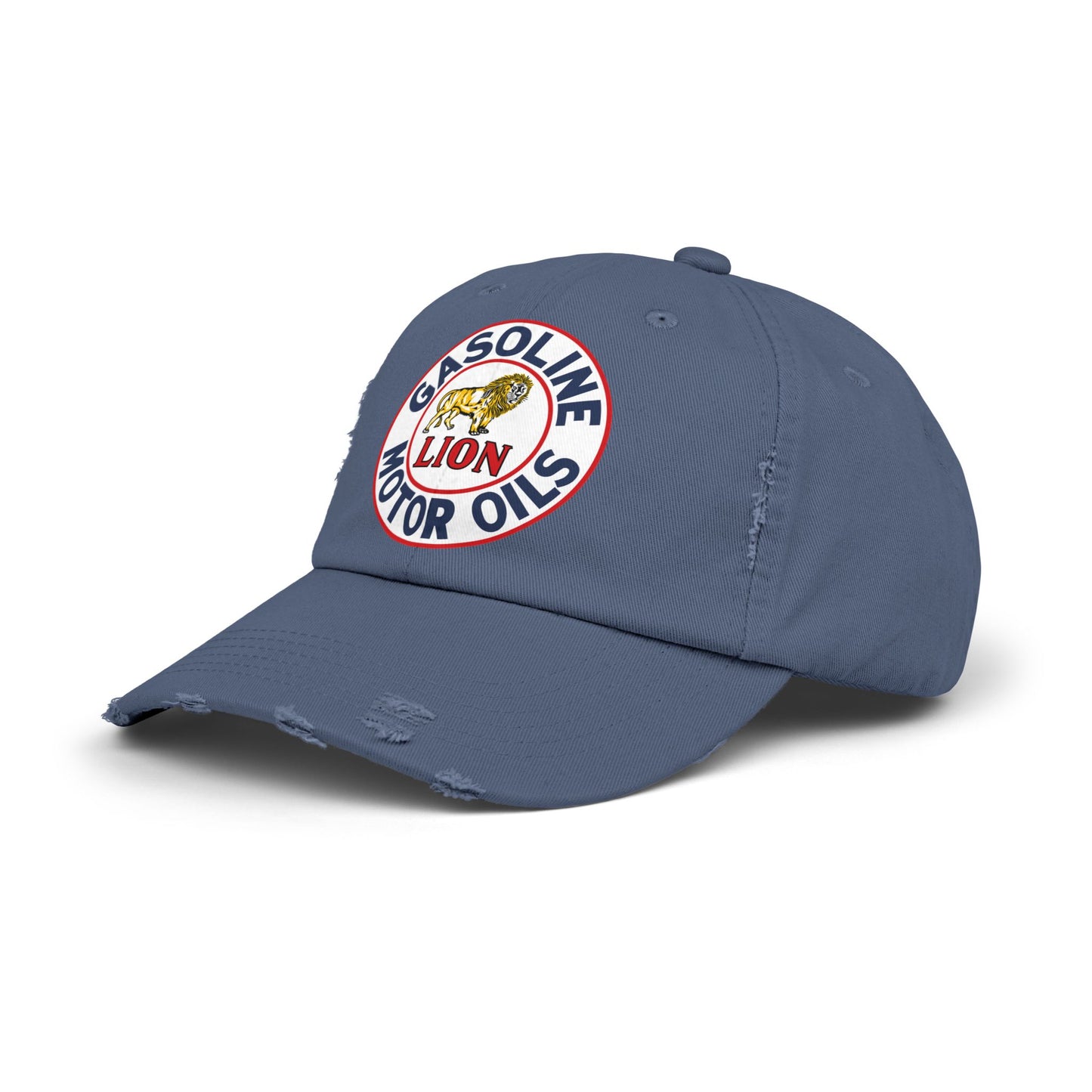 Lion Gasoline Distressed Cap — Vintage Arkansas Petroliana Hat | The Faded Label Co.