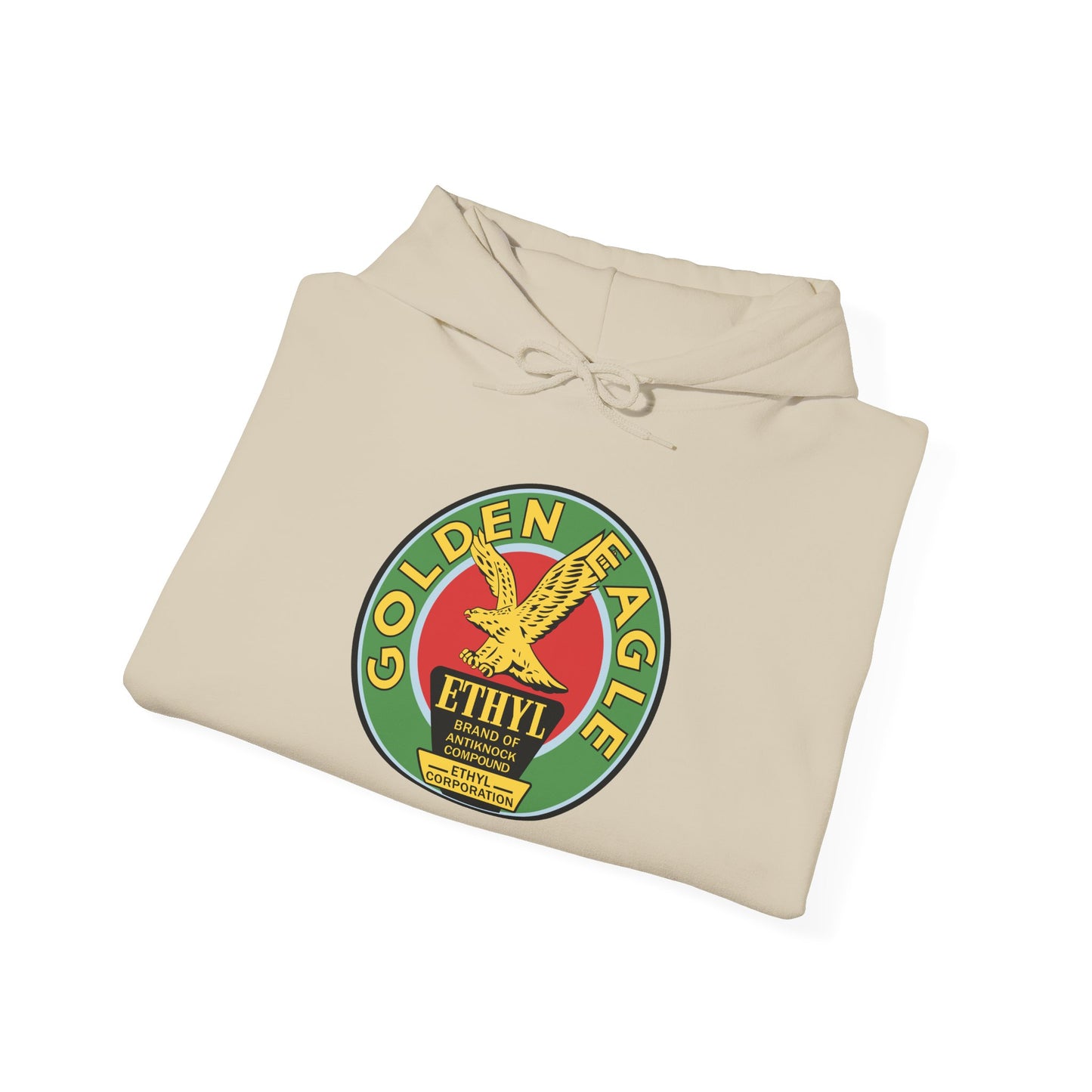 Golden Eagle Ethyl Logo Hoodie — Vintage Petroliana Pullover