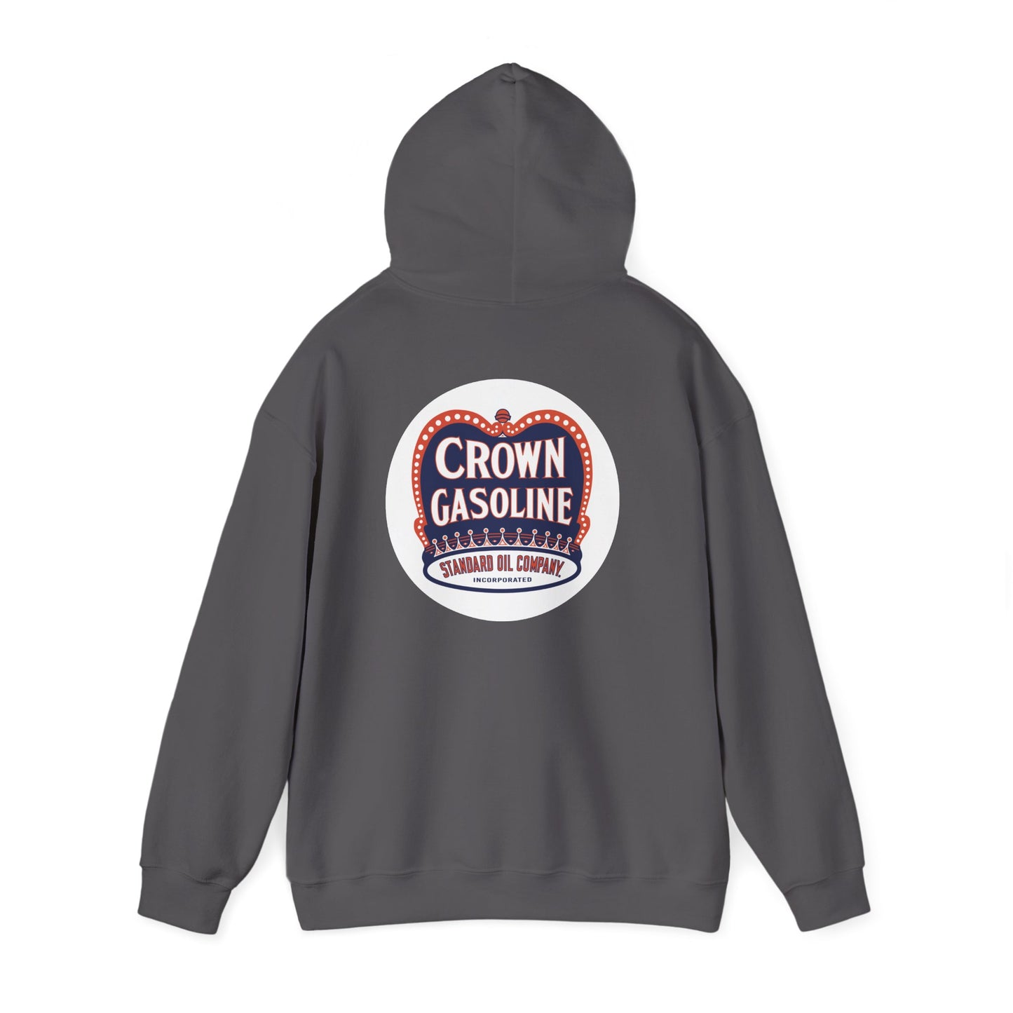 Crown Gasoline Vintage Logo Hoodie – Retro Gas Station Graphic Sweatshirt