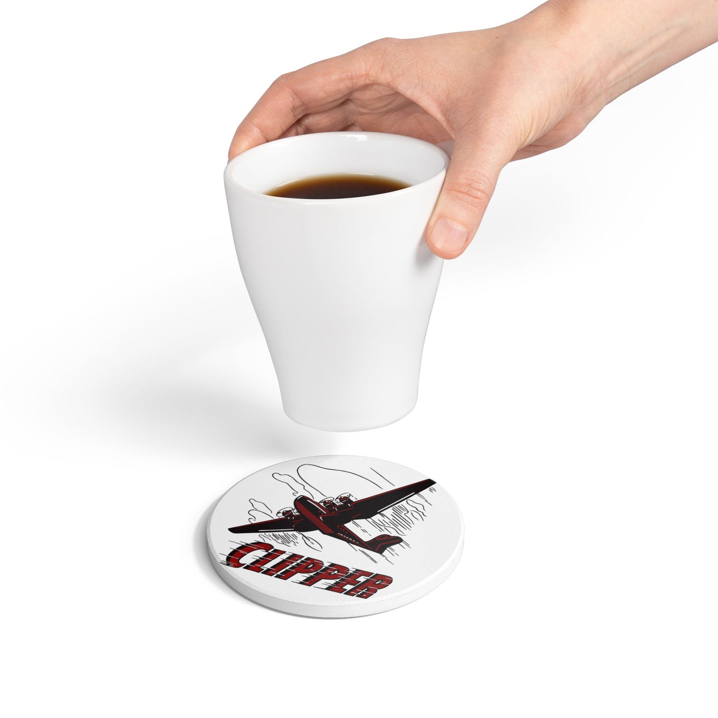 Clipper Petroleum Ceramic Coaster — Vintage Petroliana Gift | The Faded Label Co.