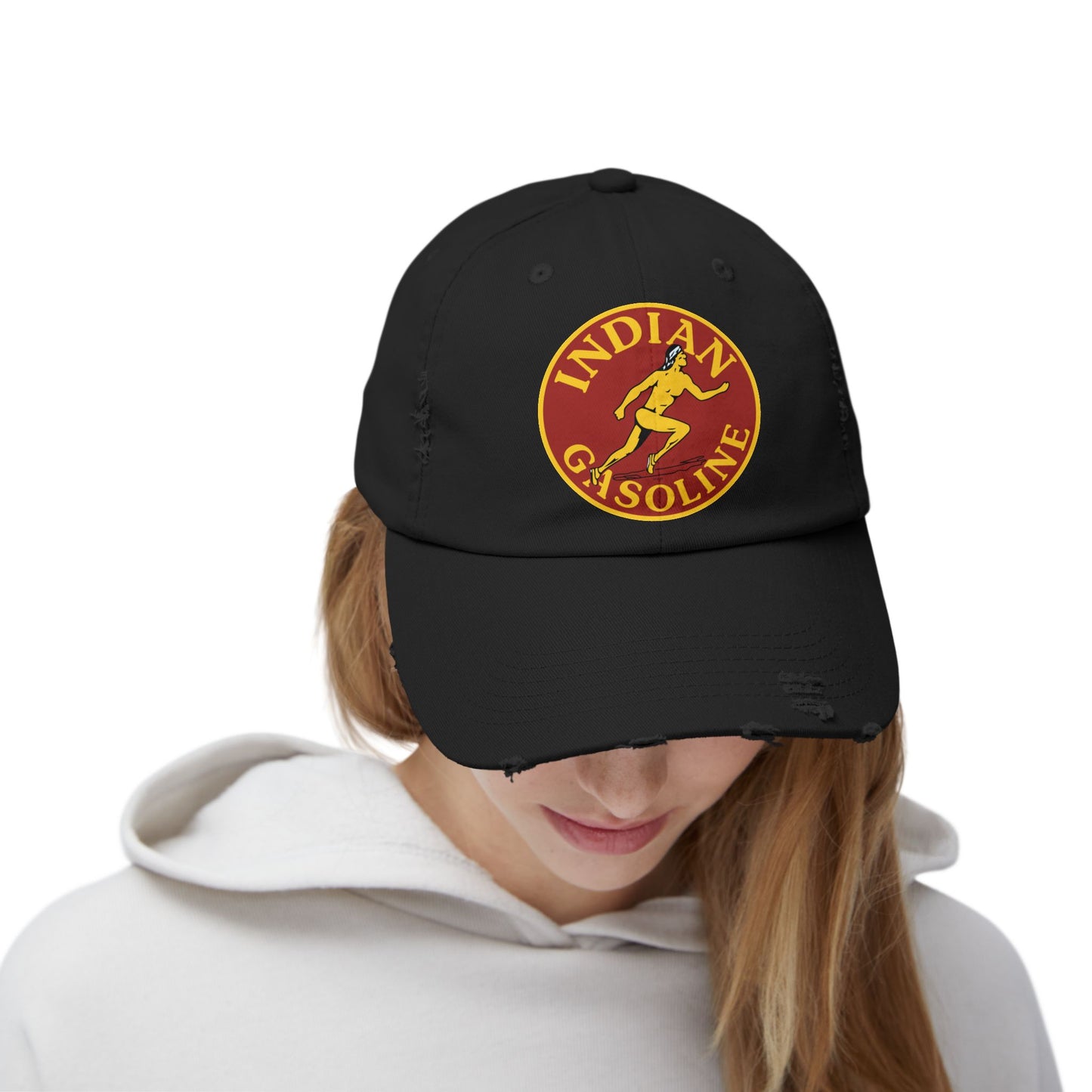 Indian Gasoline Distressed Cap — Vintage Petroliana Hat | The Faded Label Co.