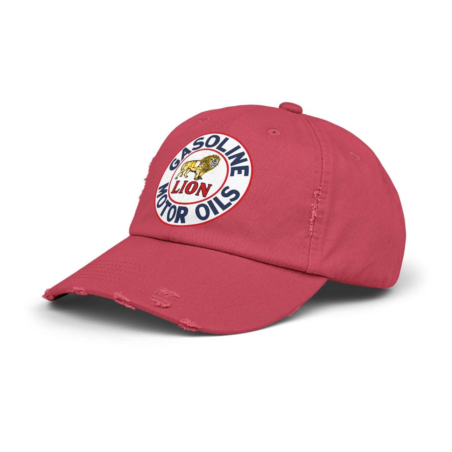 Lion Gasoline Distressed Cap — Vintage Arkansas Petroliana Hat | The Faded Label Co.