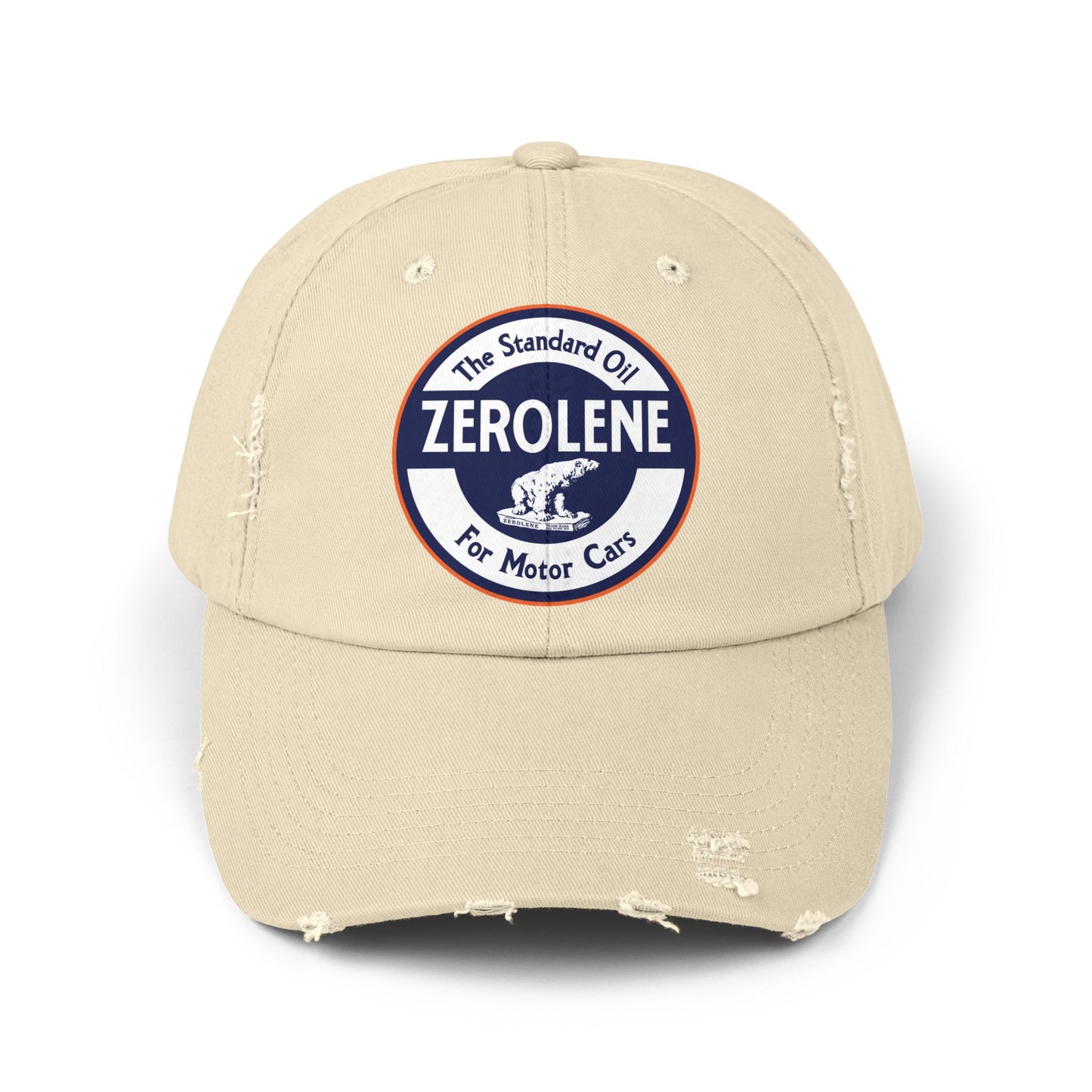 Zerolene Distressed Cap — Retro Motor Oil Logo Hat