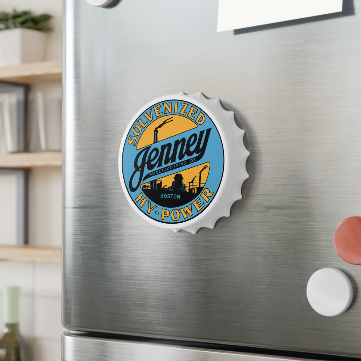 Jenney Gasoline Bottle Opener — Vintage New England Petroliana Gift | The Faded Label Co.