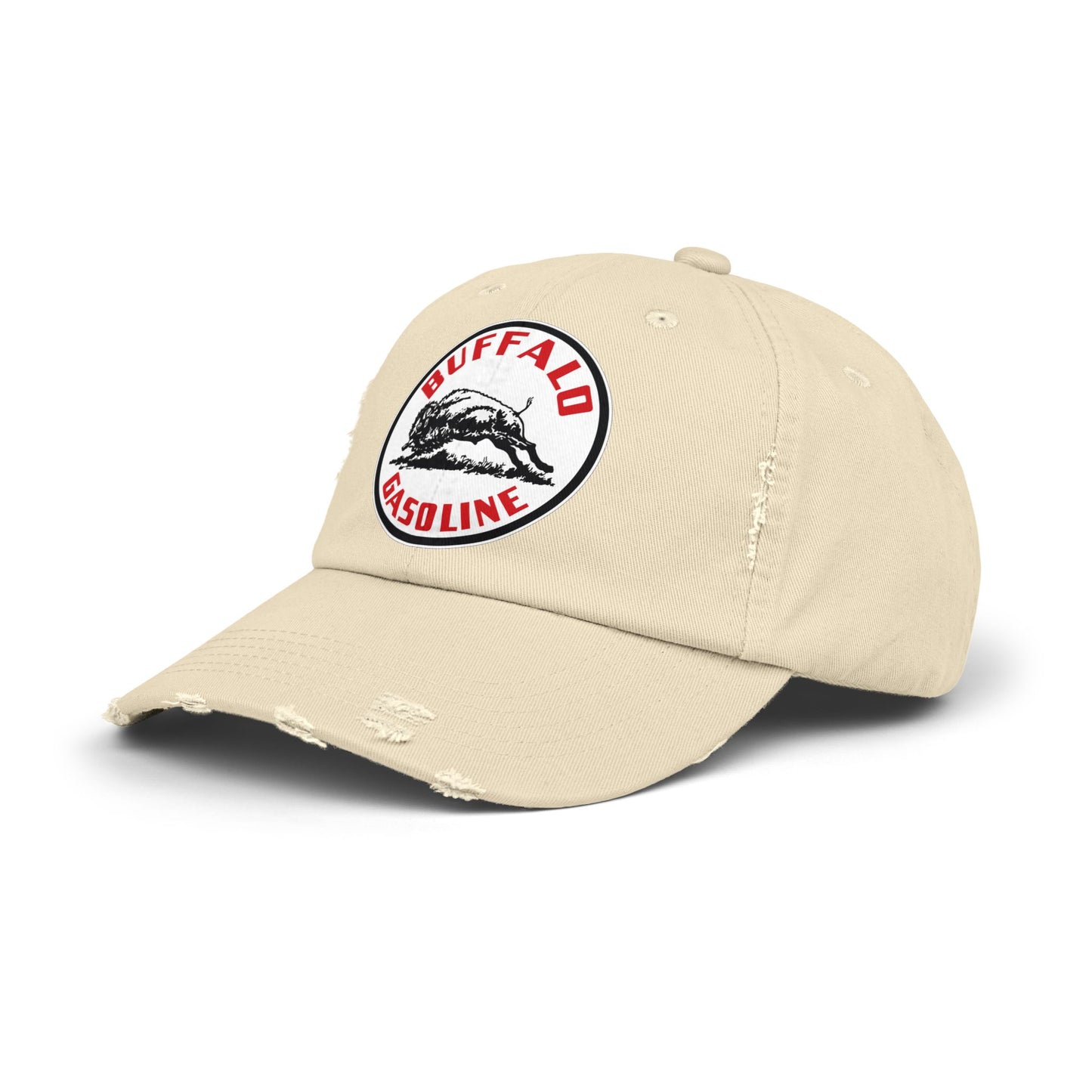Buffalo Gasoline Distressed Cap — Vintage Petroliana Hat | The Faded Label Co.