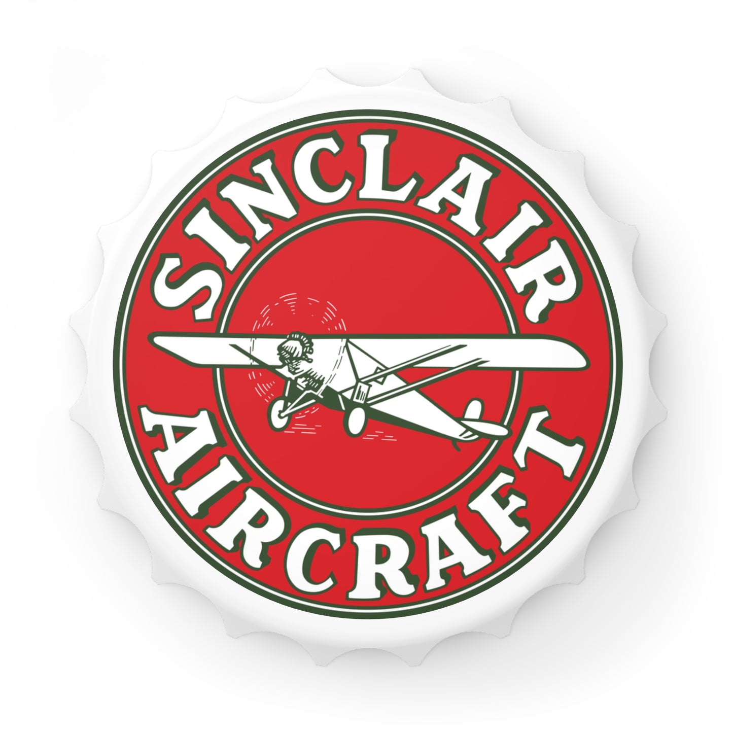 Sinclair Aircraft bottle opener — vintage petroliana gift — The Faded Label Co.