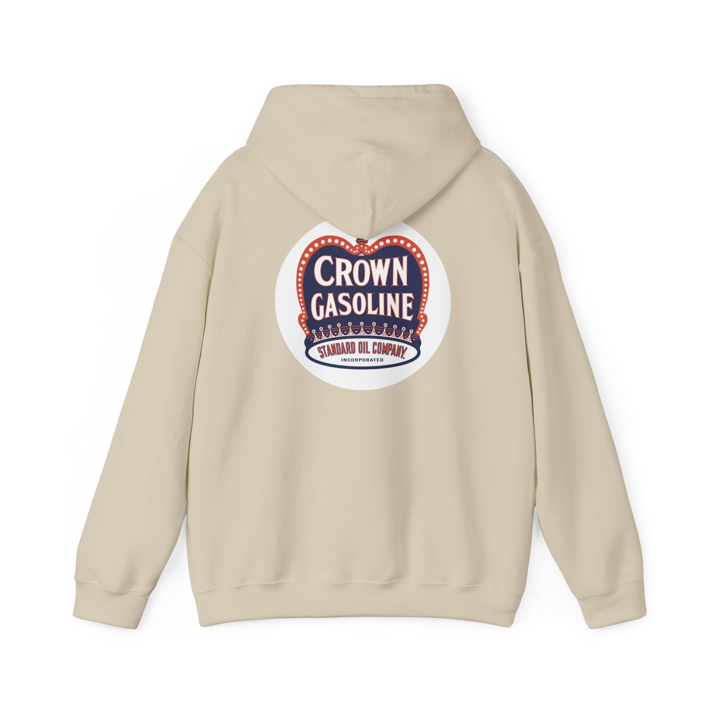 Crown Gasoline Vintage Logo Hoodie – Retro Gas Station Graphic Sweatshirt