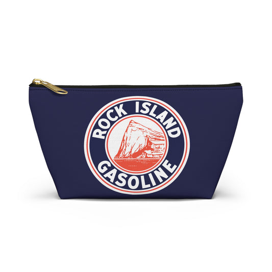 Rock Island Gasoline Accessory Pouch — Vintage Petroliana Gift | The Faded Label Co.