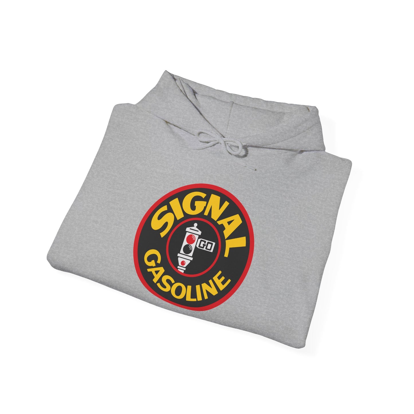 Signal Gasoline Vintage Logo Hoodie — Retro Petrol Sign Pullover