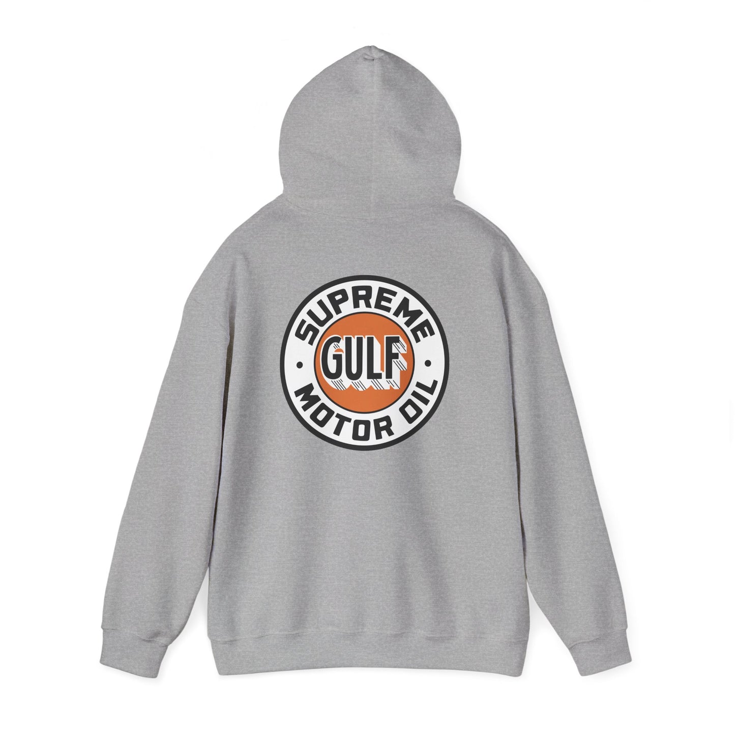 Gulf Motor Oil Logo Hoodie — Vintage Racing Gasoline Sweatshirt