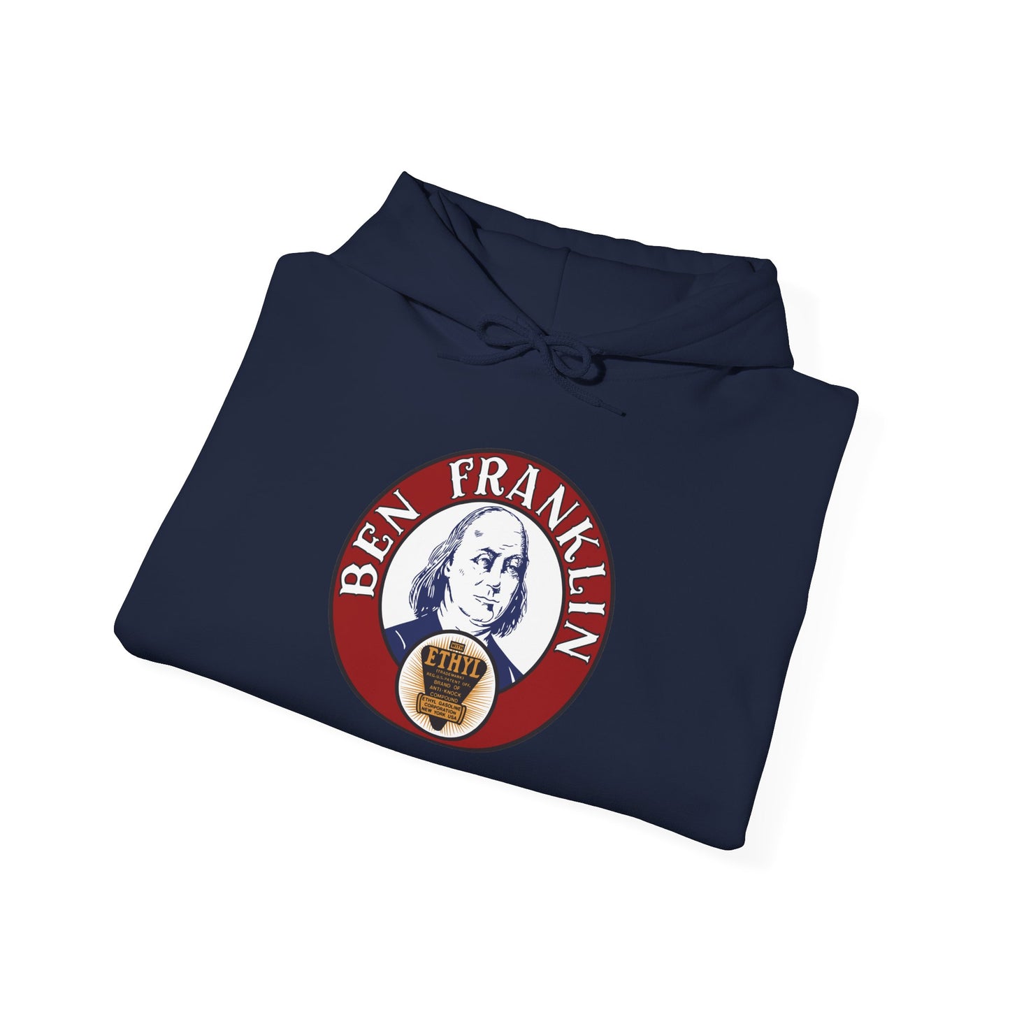 Ben Franklin ethyl Hoodie — Vintage Patriotic Americana Pullover