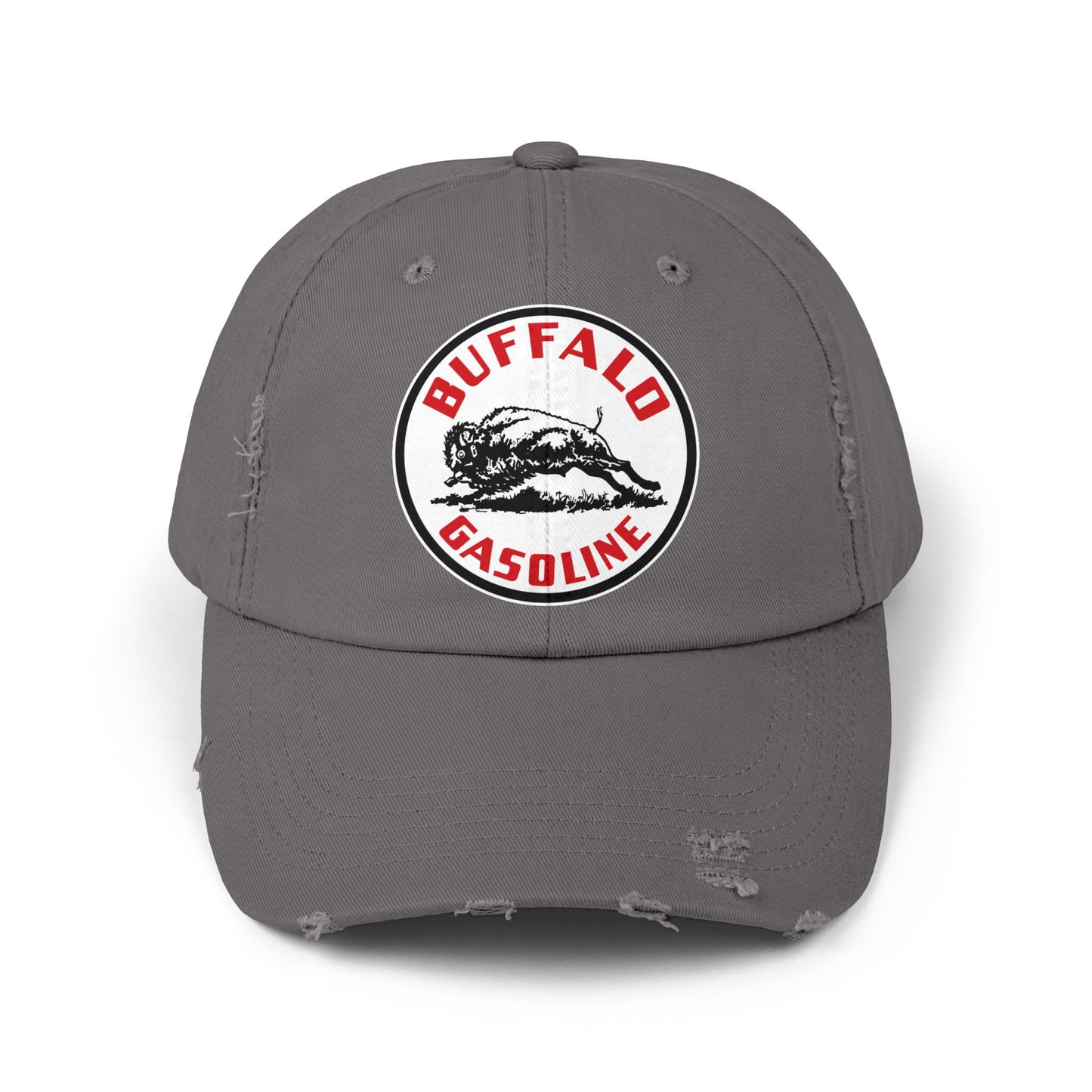 Buffalo Gasoline Distressed Cap — Vintage Petroliana Hat | The Faded Label Co.