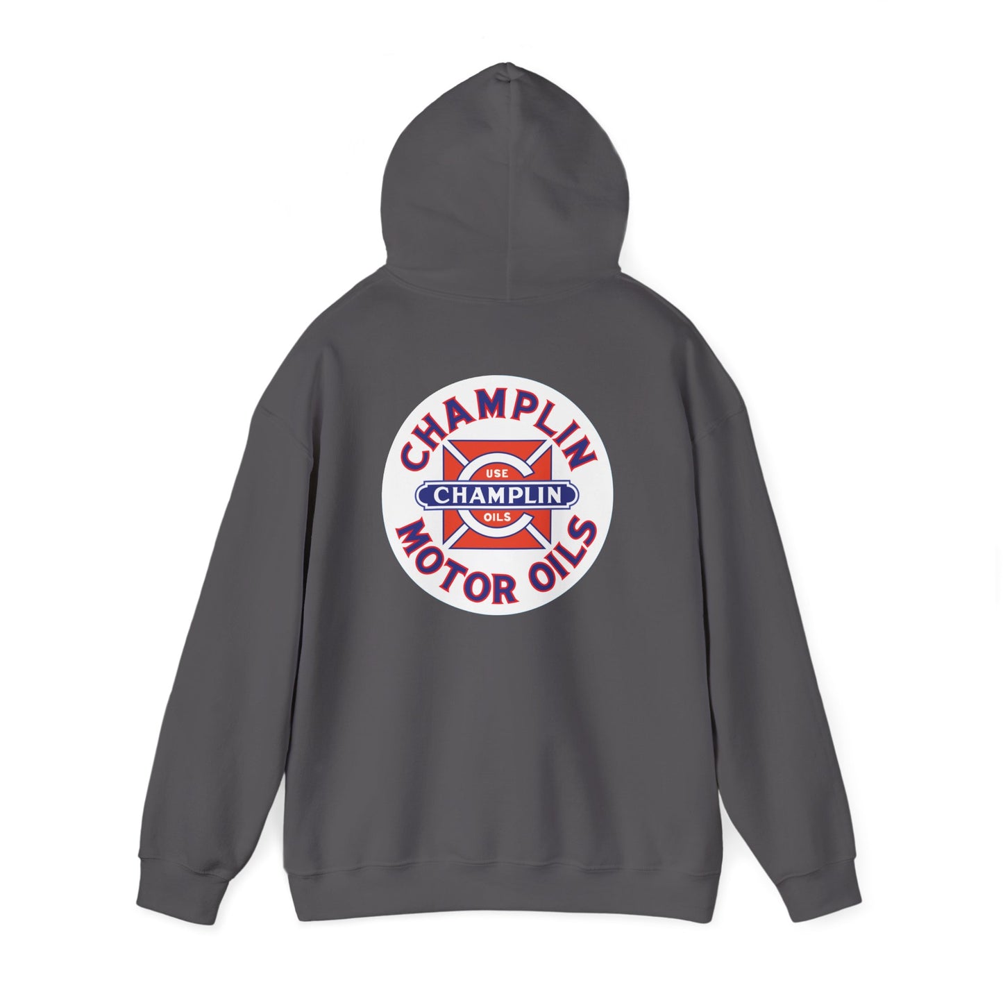 Champlin Motor Oils Hoodie — Vintage Gasoline Logo Pullover