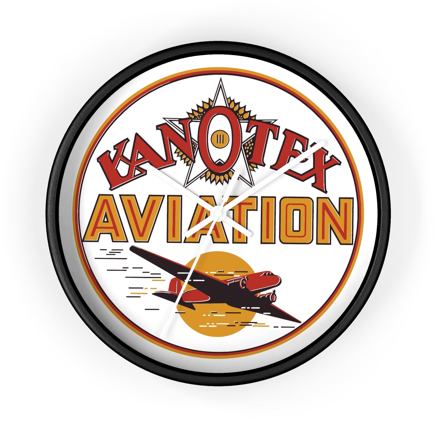 Kanotex Aviation Wall Clock — Vintage Petroliana Gift | The Faded Label Co.