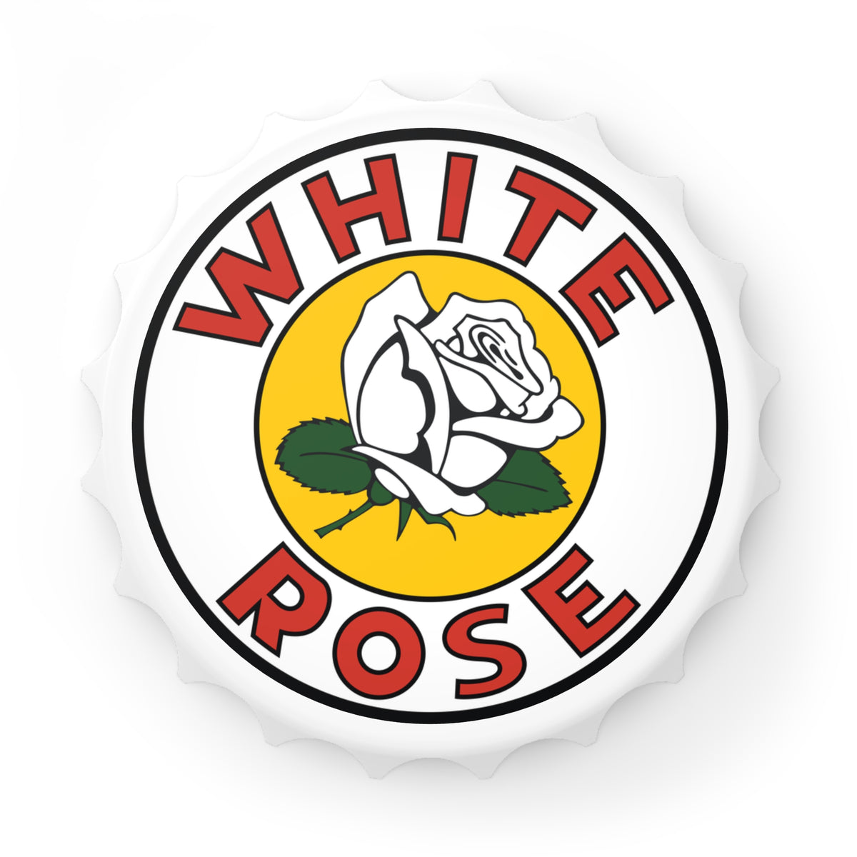 White Rose Gasoline bottle opener — vintage petroliana gift — The Faded Label Co.