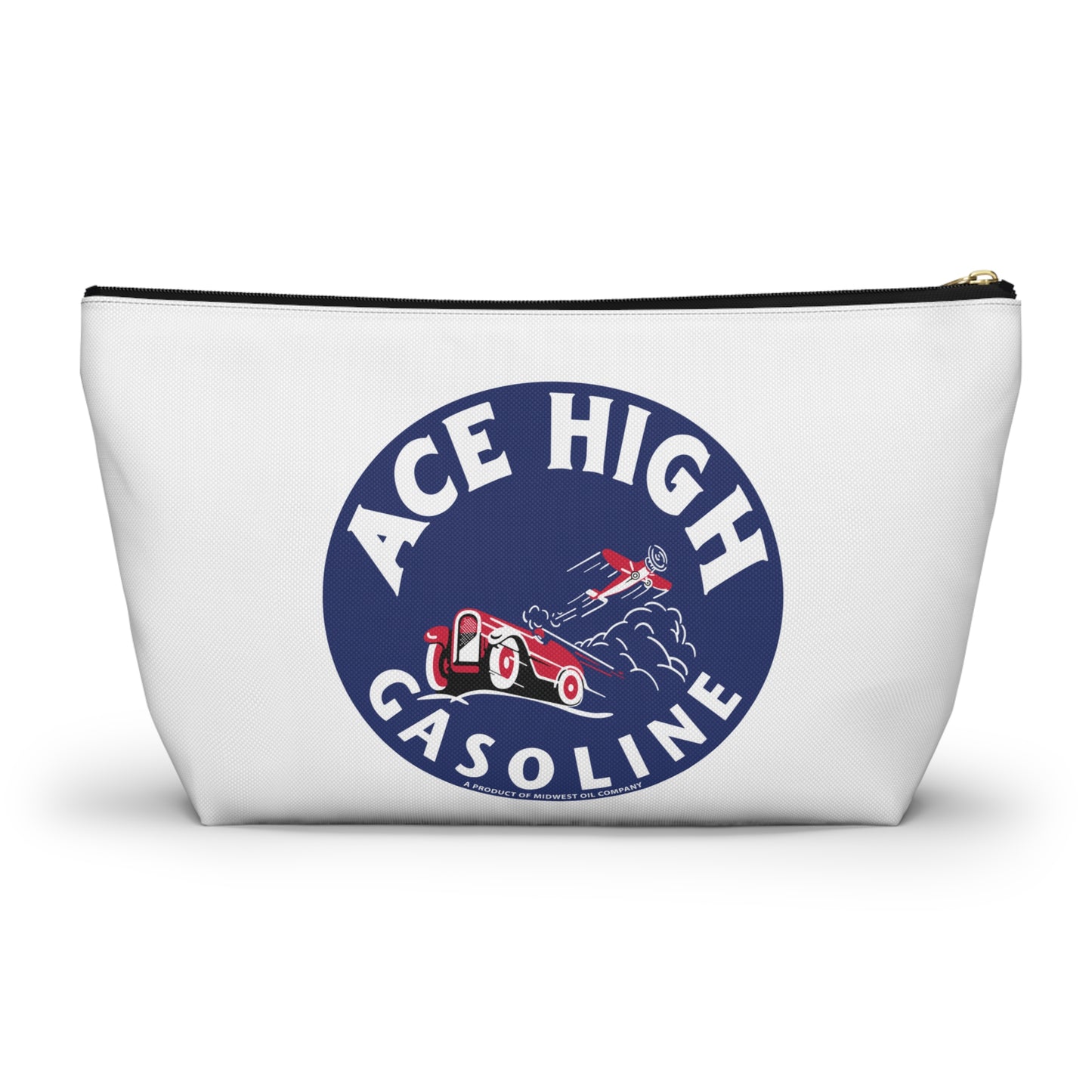 Ace High Gasoline Accessory Pouch — Vintage Petroliana Gift | The Faded Label Co.