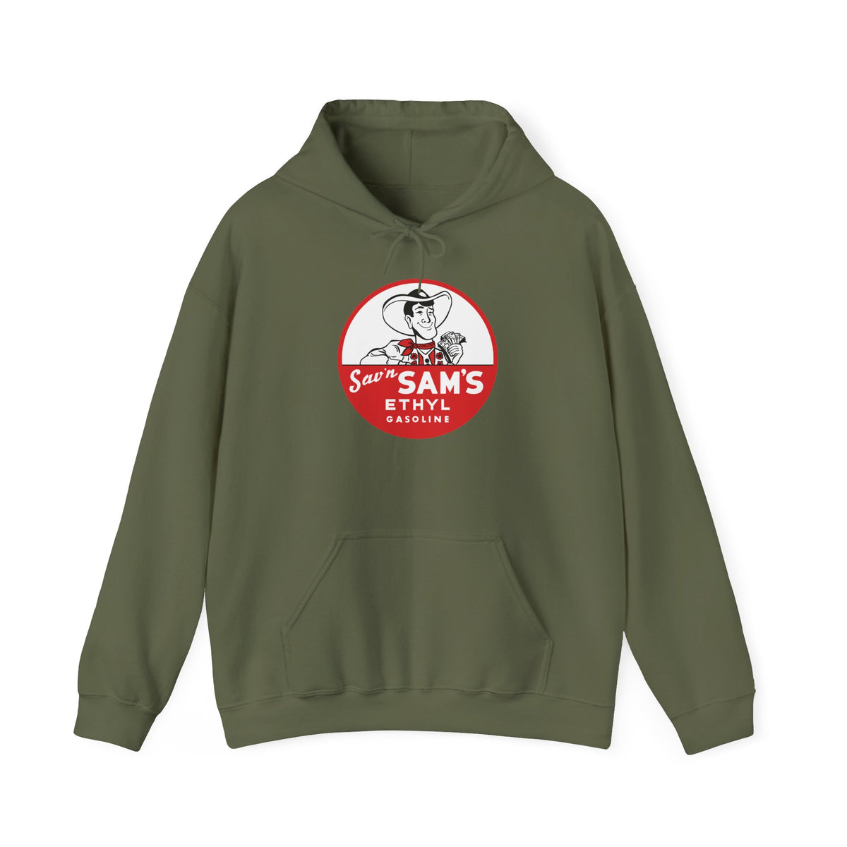 Sav'n Sam's Ethyl Gasoline Hoodie — Vintage Petroliana | The Faded Label Co.