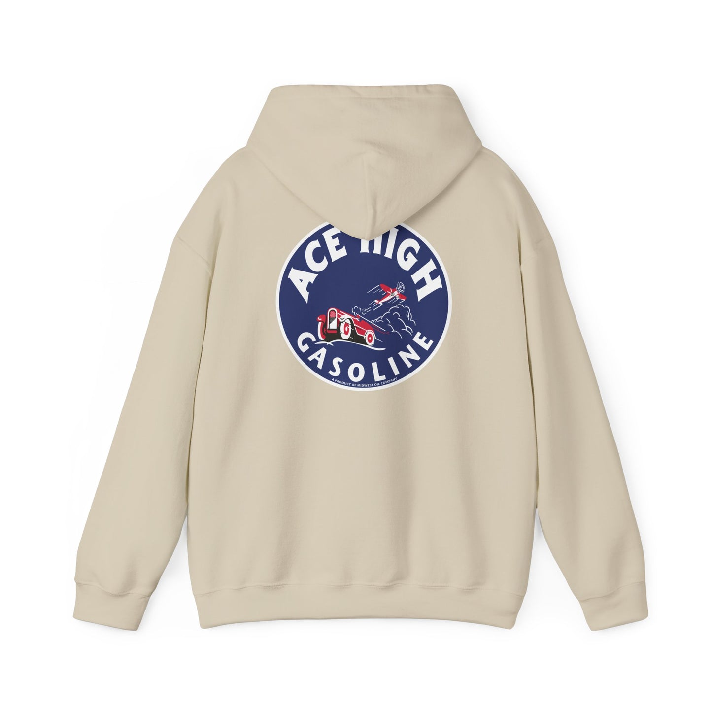 Ace High Gasoline Hoodie — Vintage Racing Logo Pullover