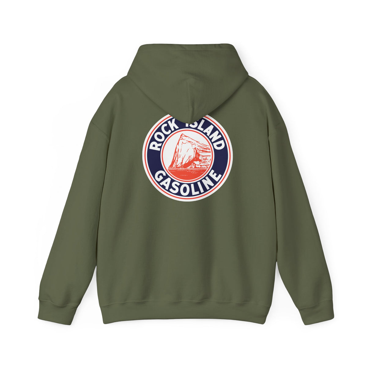 Rock Island Gasoline Hoodie — Vintage Petroliana | The Faded Label Co.