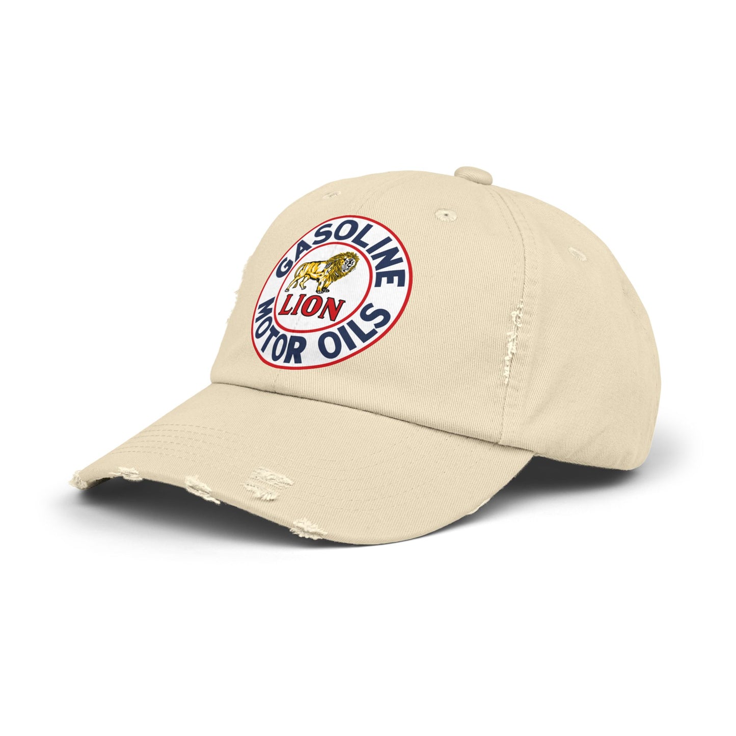 Lion Gasoline Distressed Cap — Vintage Arkansas Petroliana Hat | The Faded Label Co.