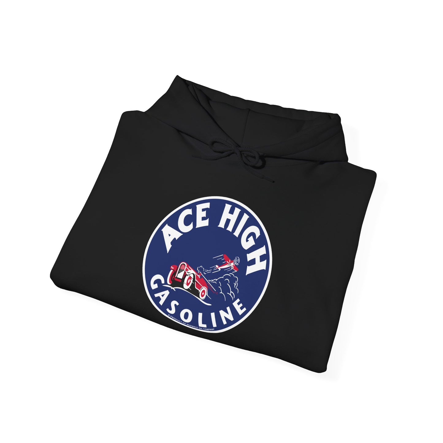 Ace High Gasoline Hoodie — Vintage Racing Logo Pullover