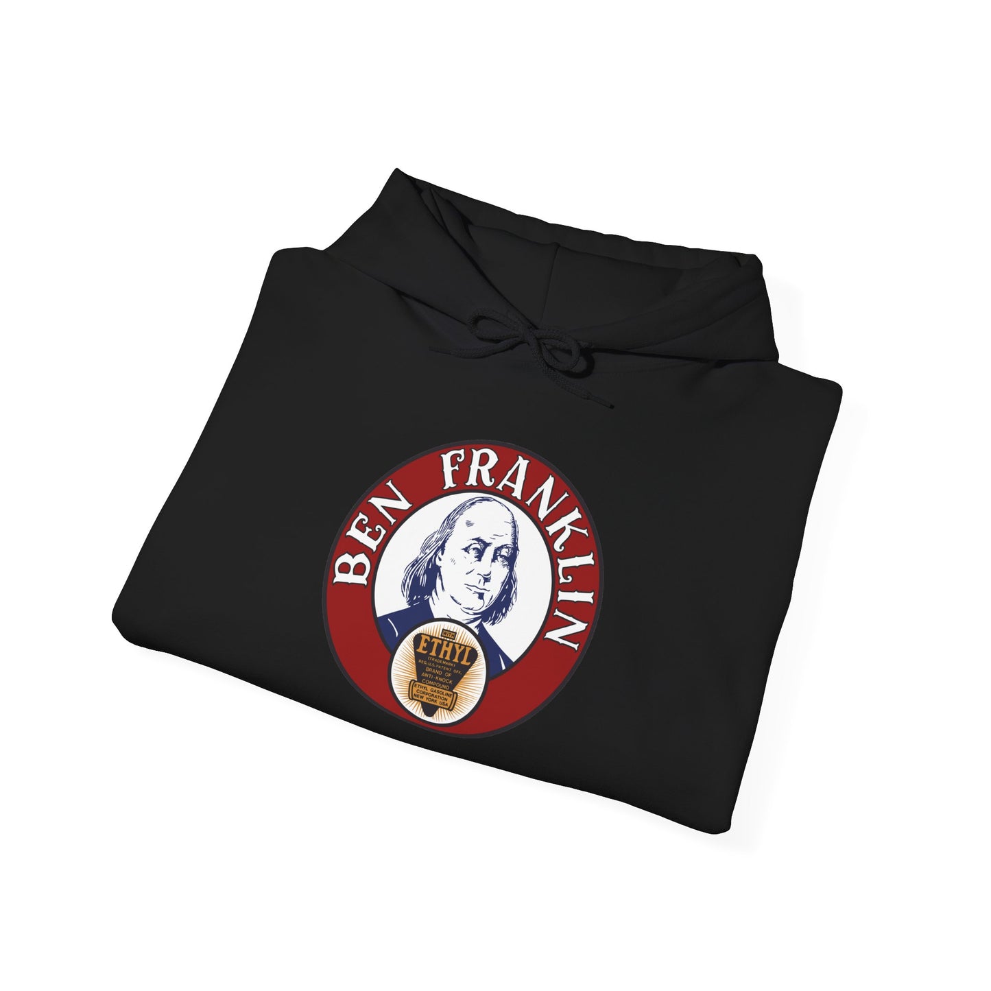 Ben Franklin ethyl Hoodie — Vintage Patriotic Americana Pullover