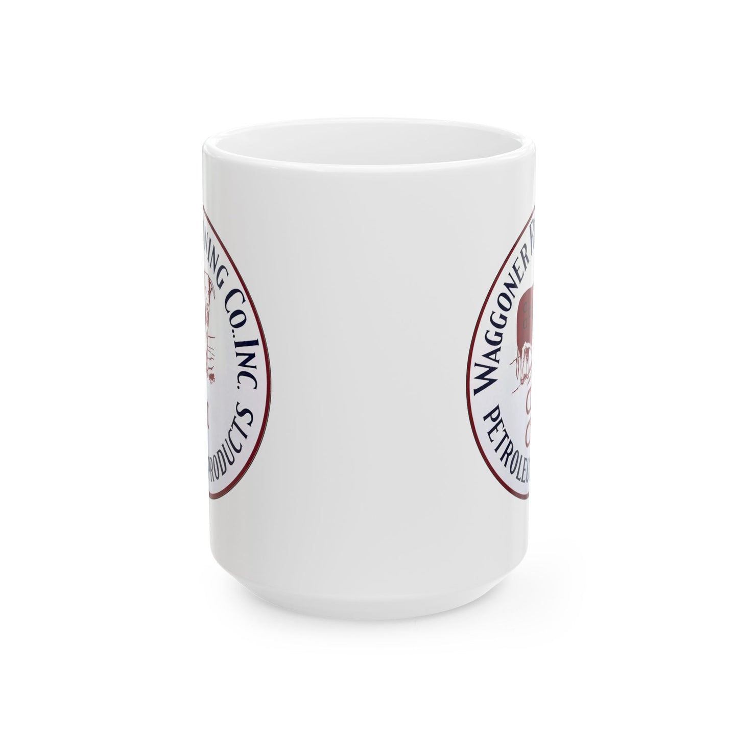 Waggoner Refining Co. ceramic mug 11oz — vintage Texas petroliana decor — The Faded Label Co.