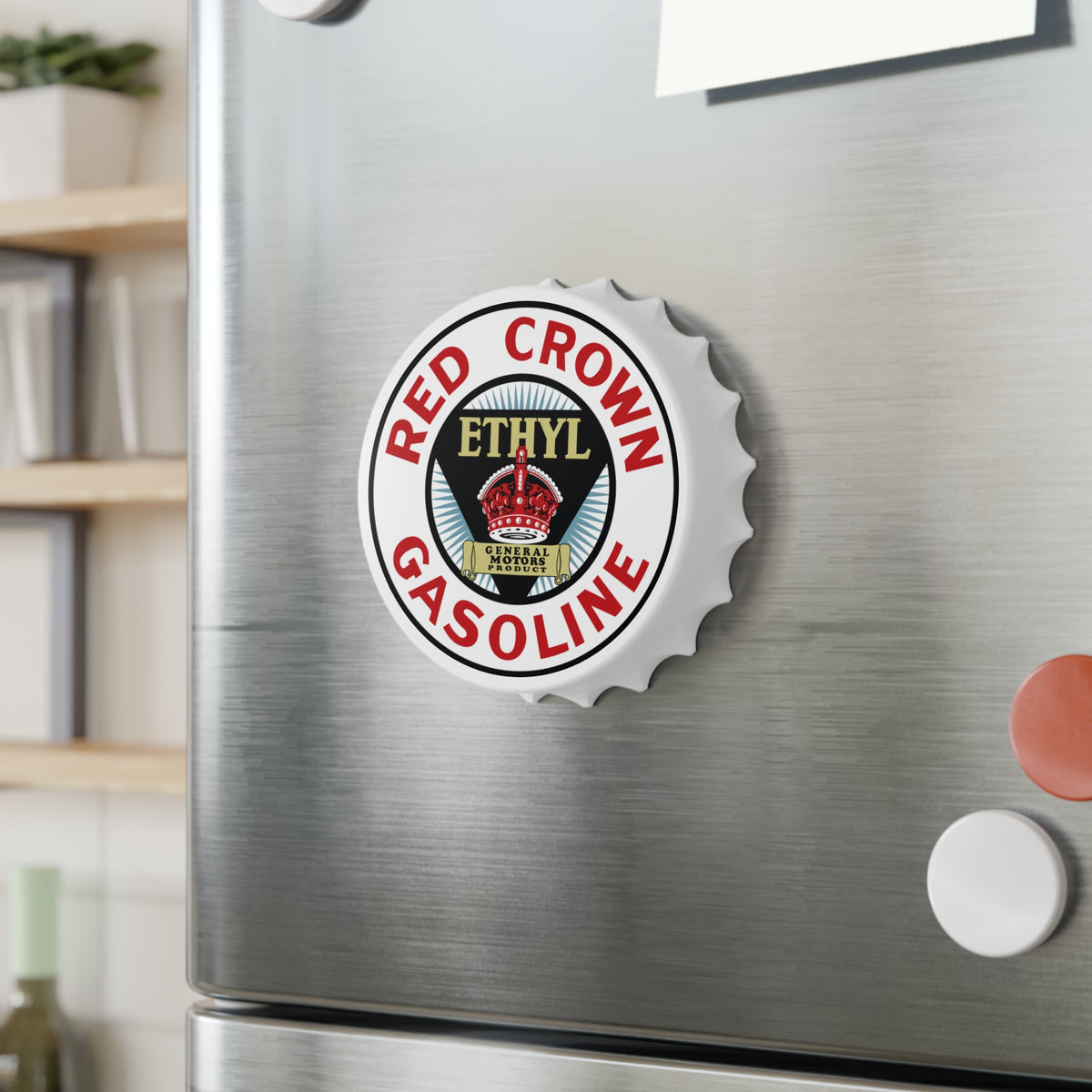 Red Crown Ethyl Bottle Opener — Vintage Standard Oil Petroliana Gift | The Faded Label Co.